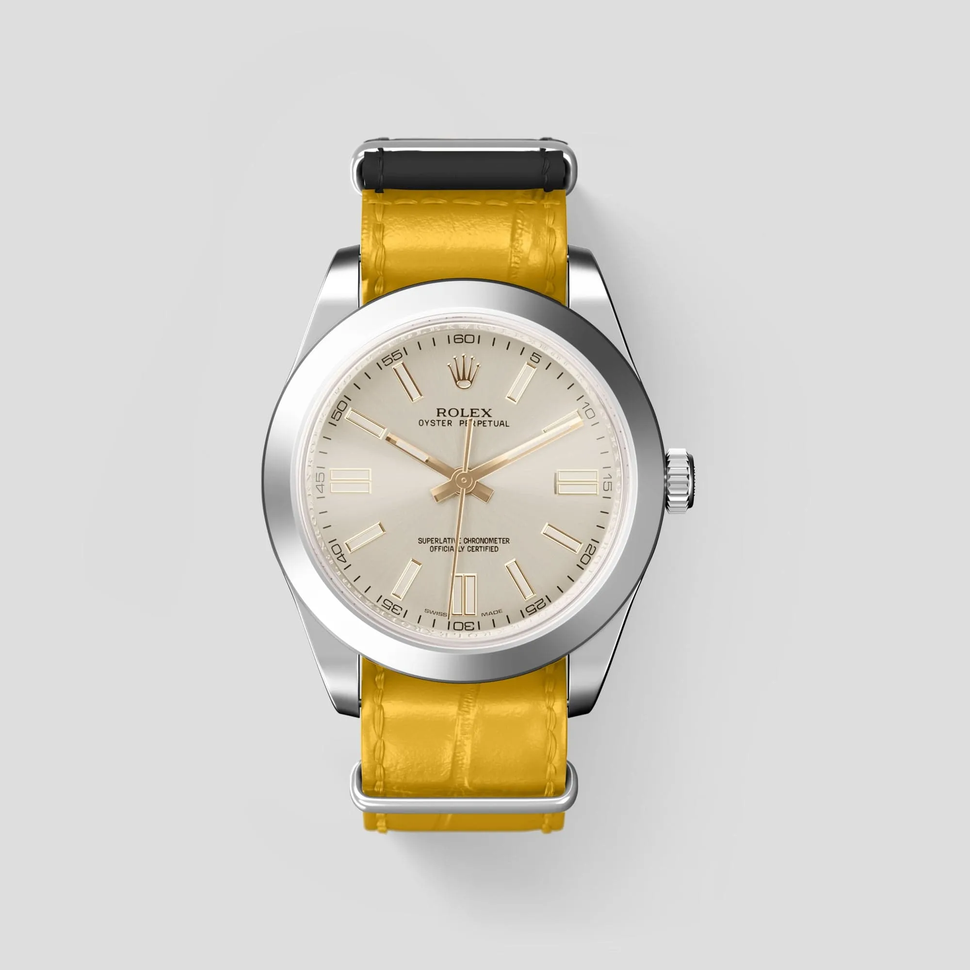 NATO Strap For Rolex Oyster Perpetual 36mm In Alligator