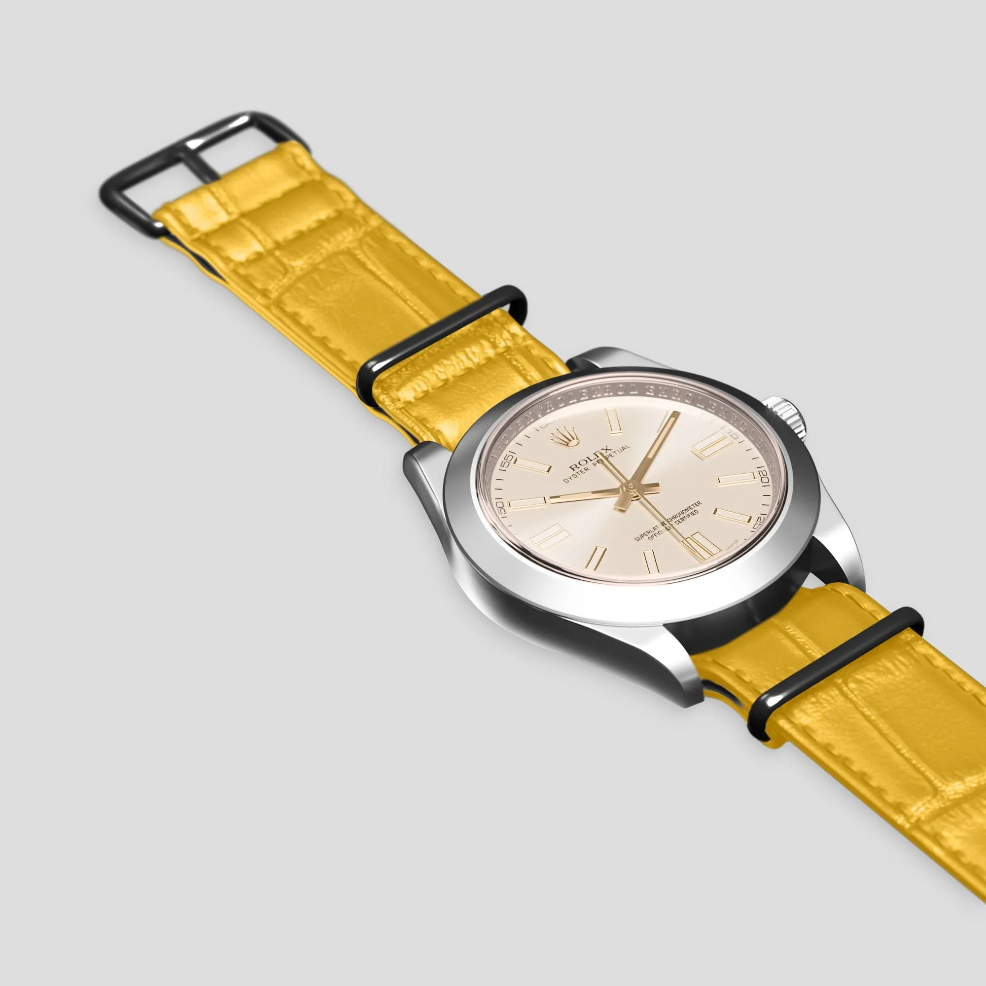 NATO Strap For Rolex Oyster Perpetual 36mm In Alligator