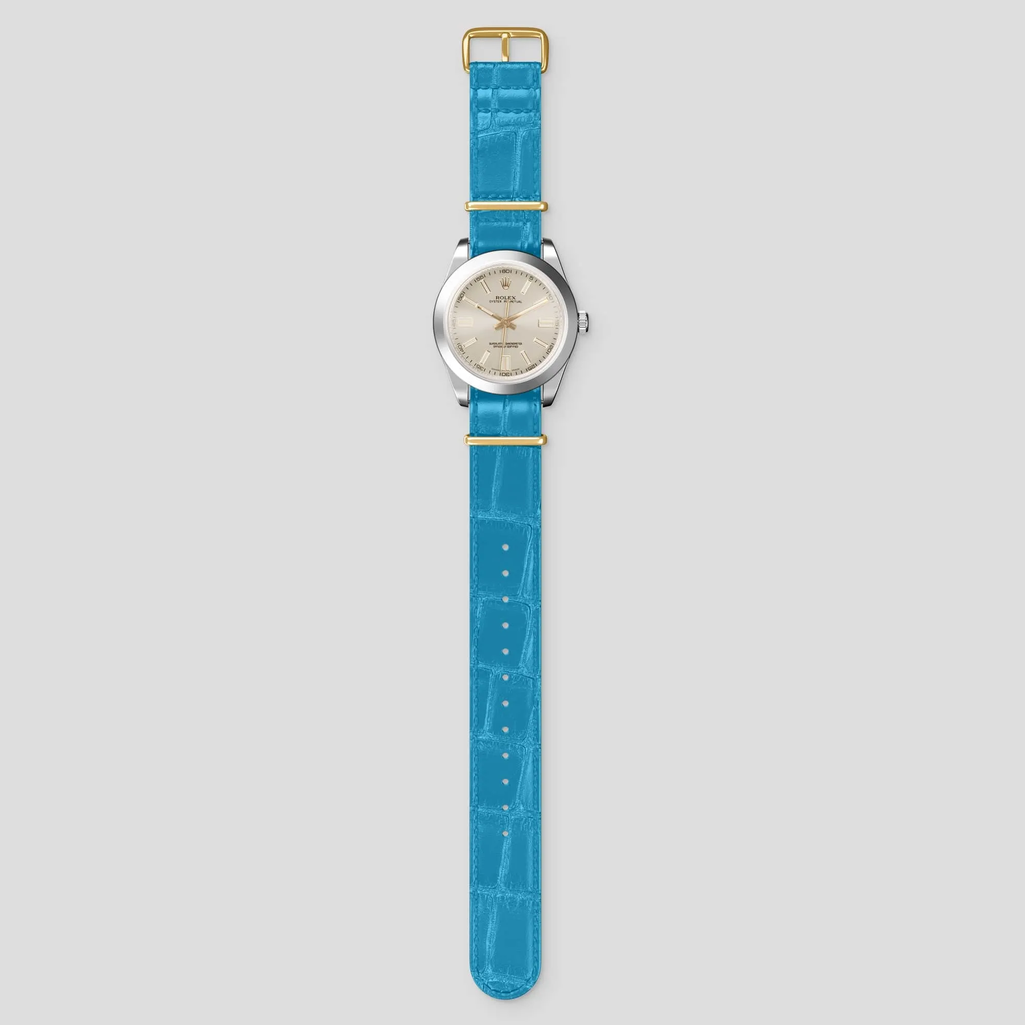 NATO Strap For Rolex Oyster Perpetual 36mm In Alligator