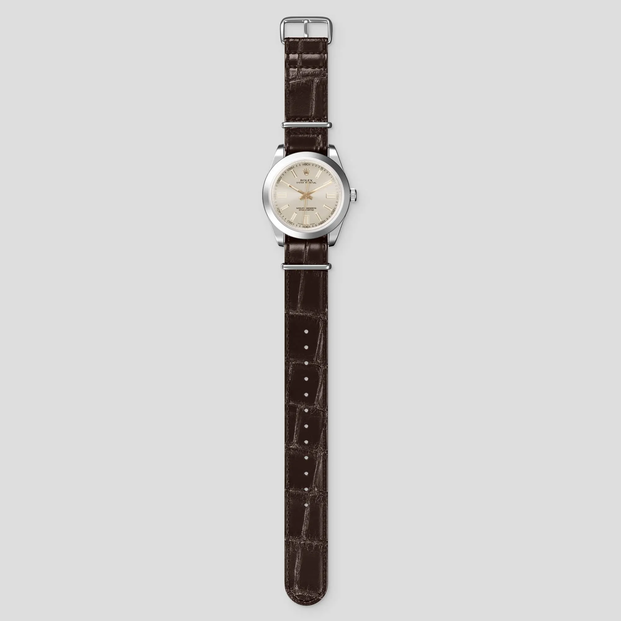 NATO Strap For Rolex Oyster Perpetual 36mm In Alligator