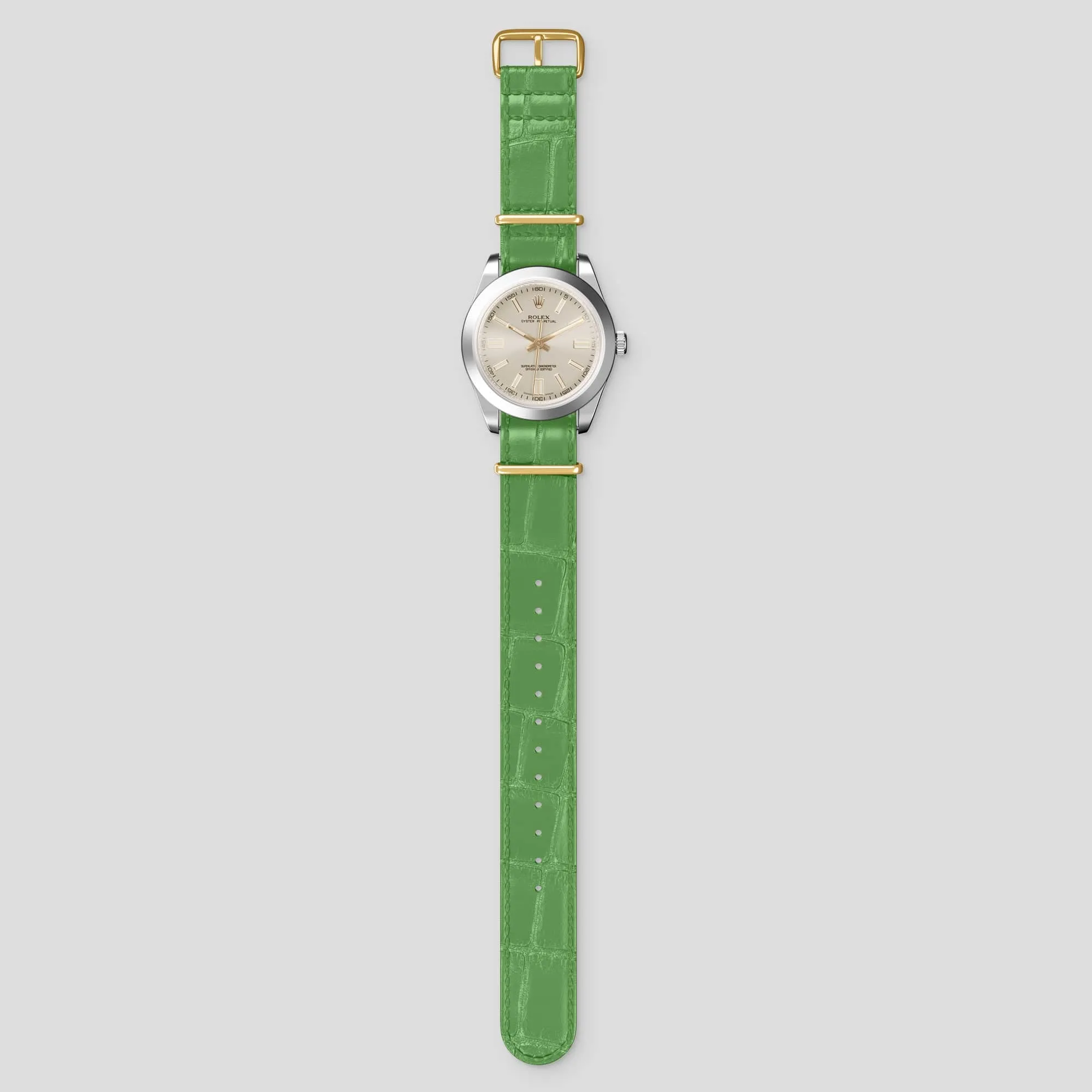 NATO Strap For Rolex Oyster Perpetual 36mm In Alligator