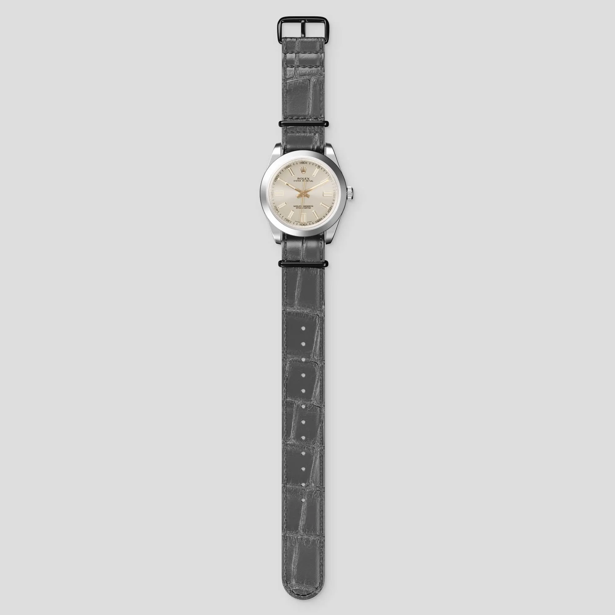 NATO Strap For Rolex Oyster Perpetual 36mm In Alligator