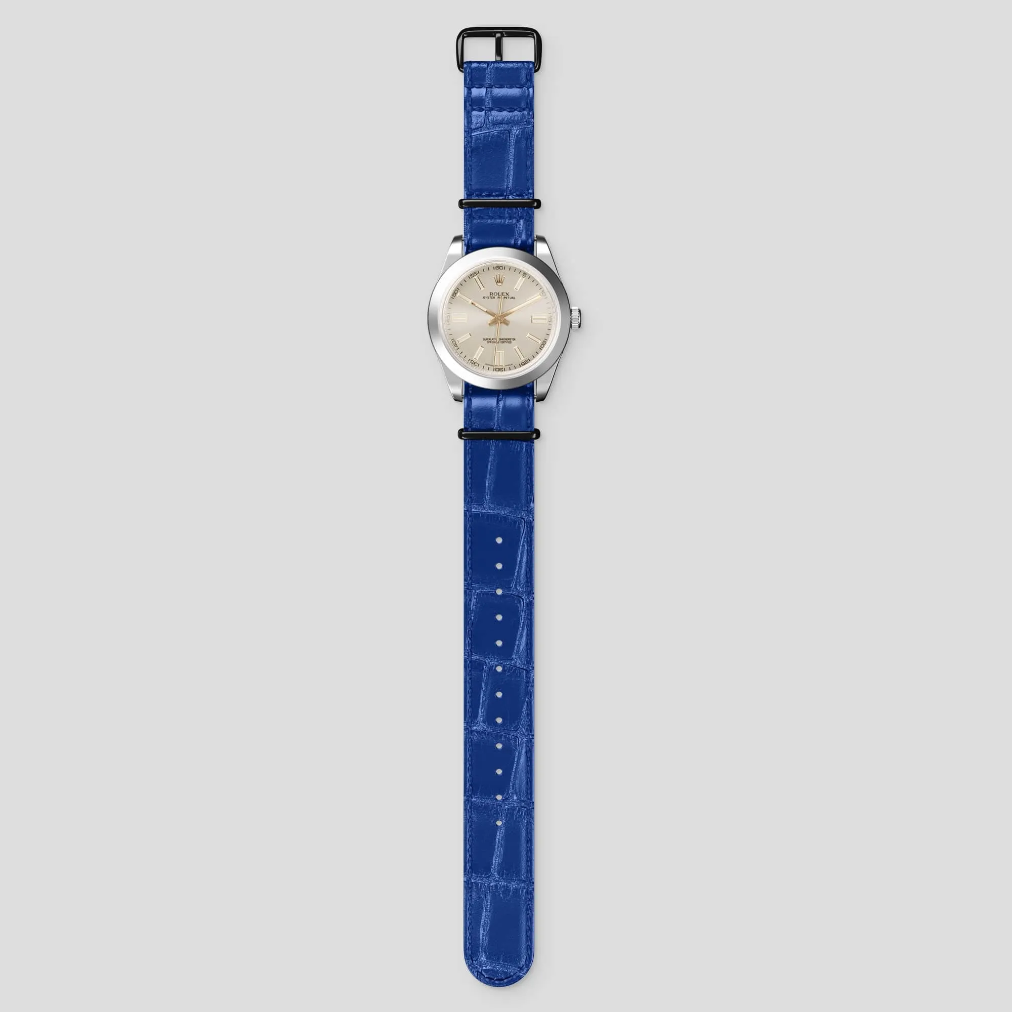 NATO Strap For Rolex Oyster Perpetual 36mm In Alligator