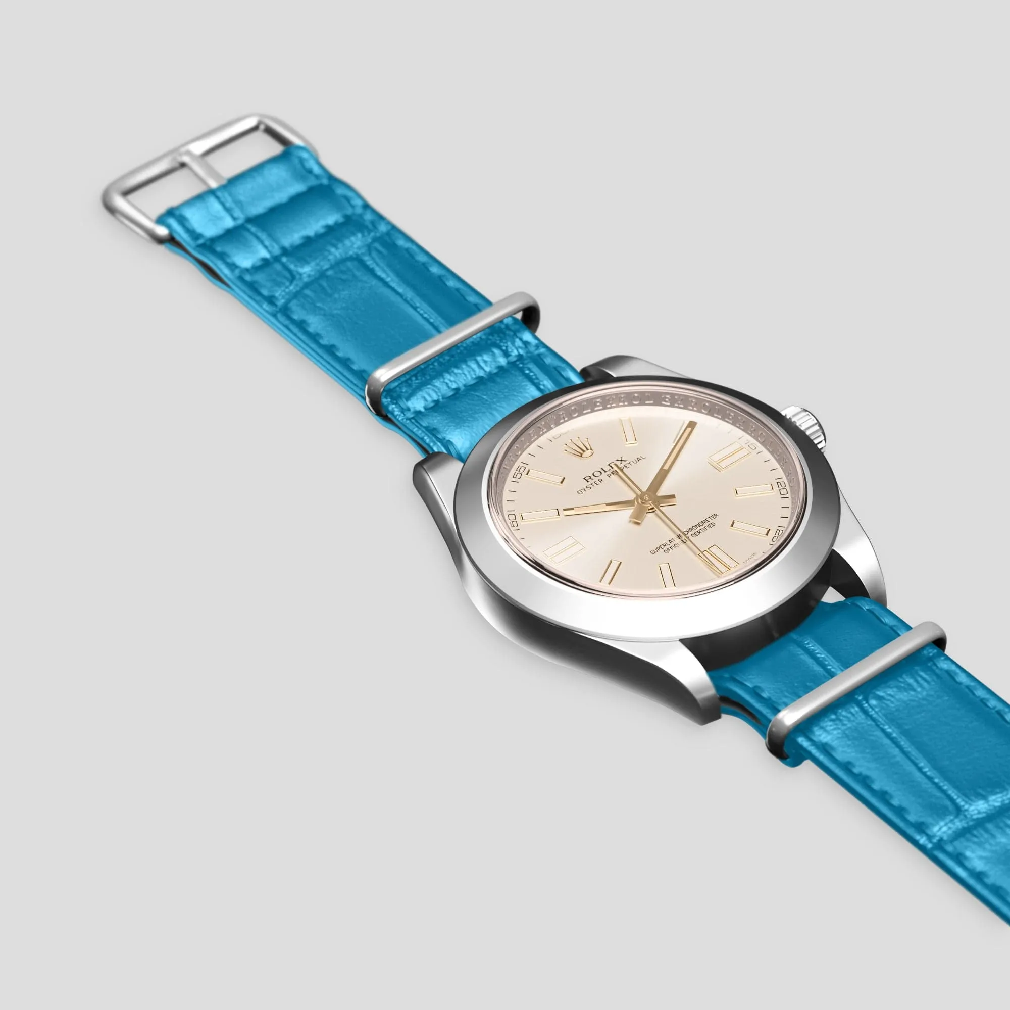 NATO Strap For Rolex Oyster Perpetual 36mm In Alligator