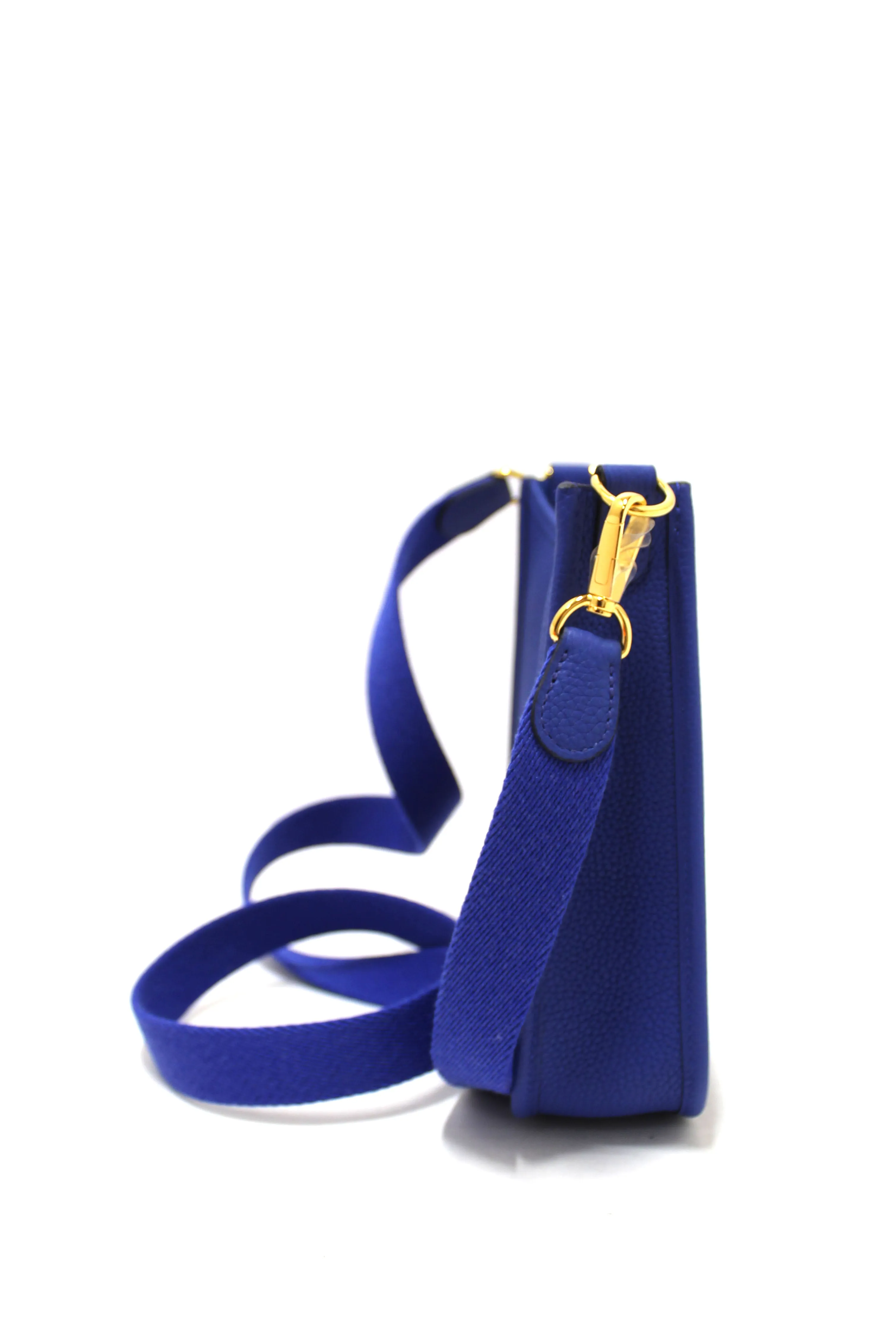 NEW Authentic Hermes Blue Clemence Leather Evelyne 16 Amazone TPM Bag