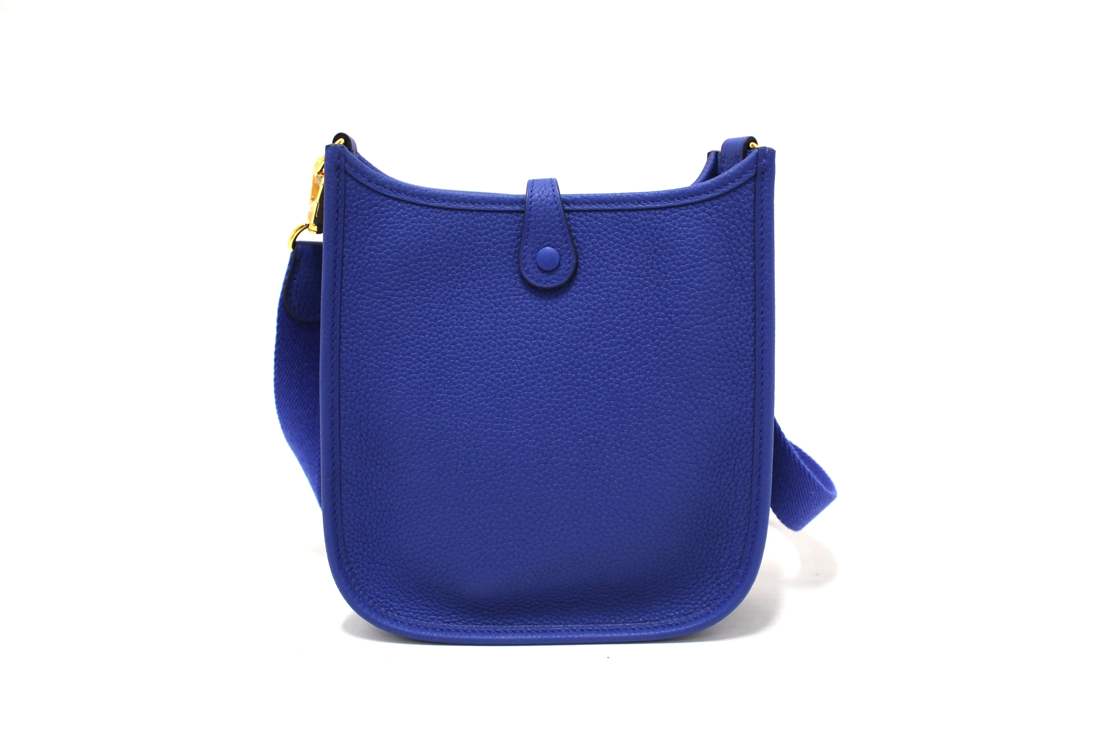 NEW Authentic Hermes Blue Clemence Leather Evelyne 16 Amazone TPM Bag