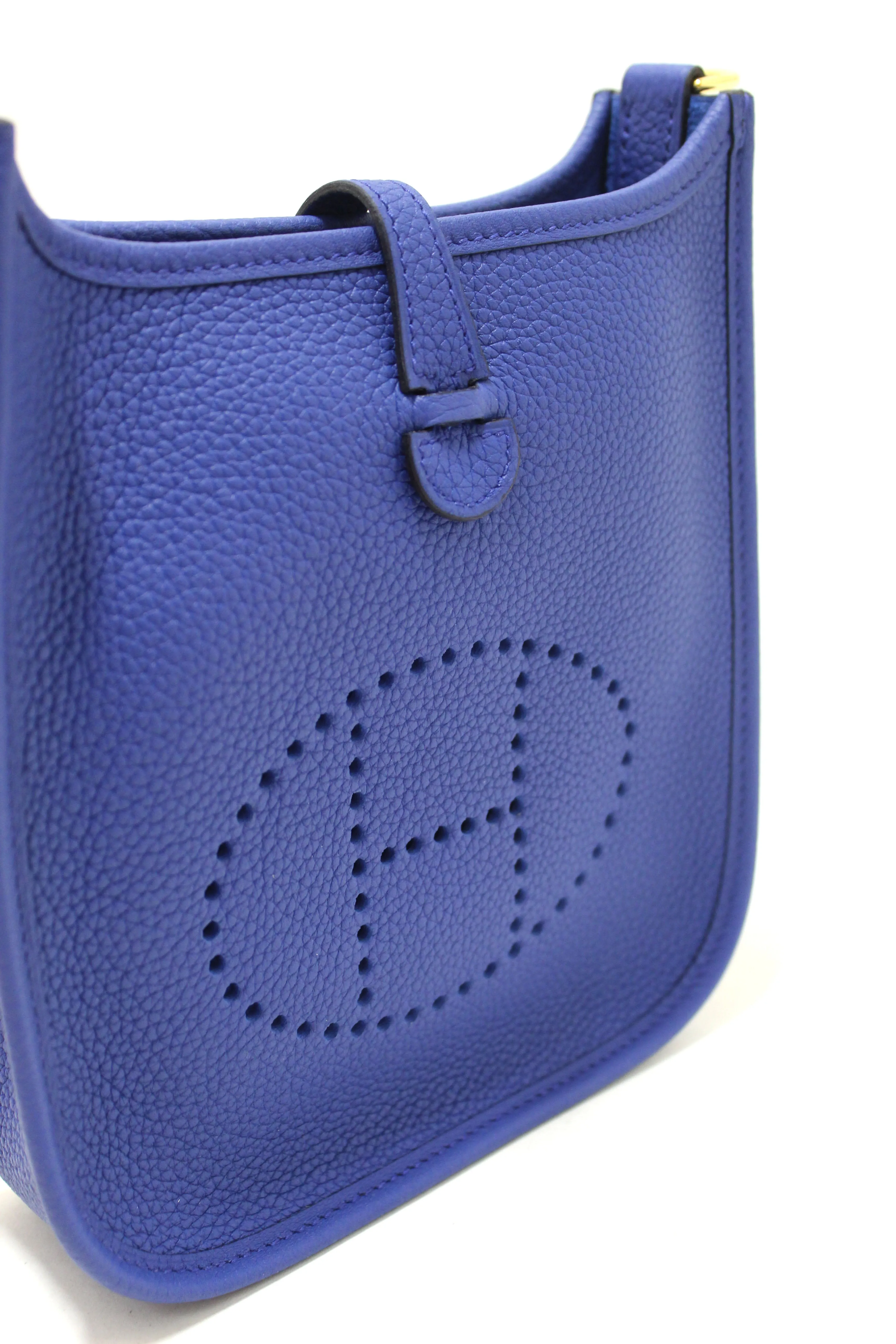 NEW Authentic Hermes Blue Clemence Leather Evelyne 16 Amazone TPM Bag