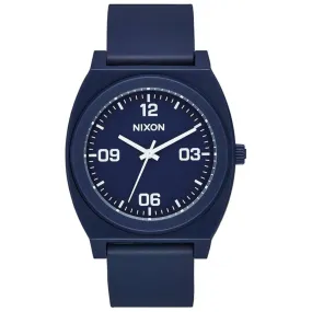 Nixon Men's Watch - The Time Teller Quartz Blue Dial Rubber Strap | A1248-3010