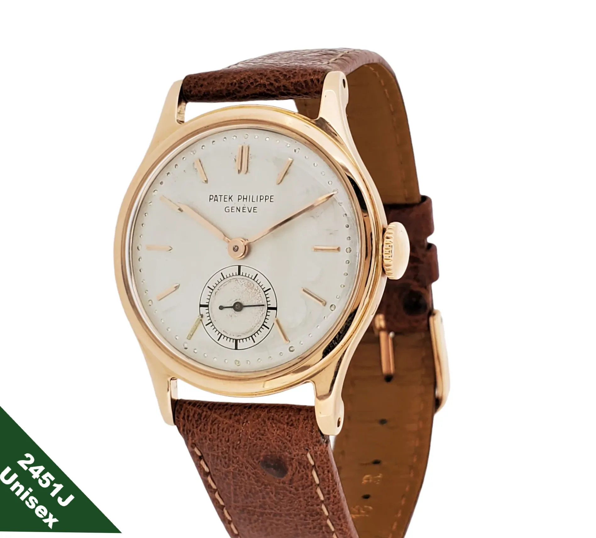 Patek Philippe 2451R Rose Gold Water Resistant Calatrava, Circa 1951-1952