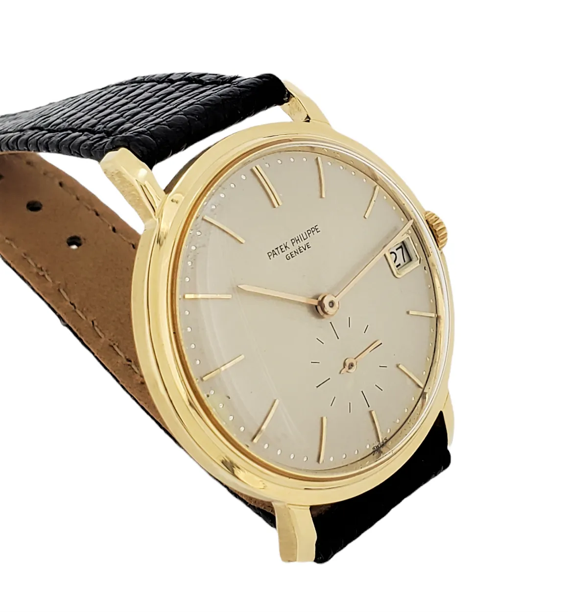 Patek Philippe 3445J Vintage Automatic Date Calatrava Watch, With Orig. Cert. Circa 1967