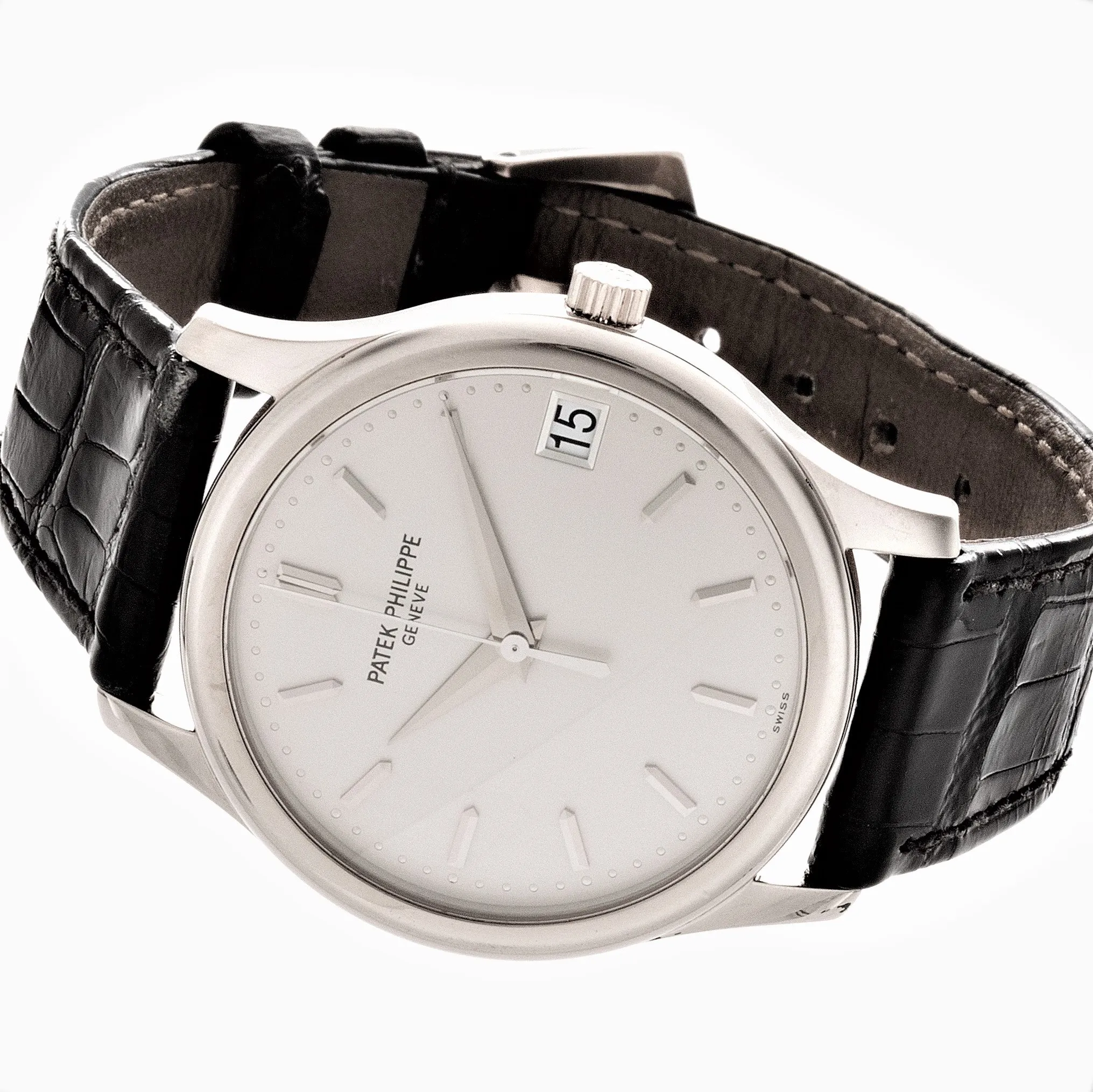 Patek Philippe 3998P Automatic Platinum Calatrava Watch circa 1999
