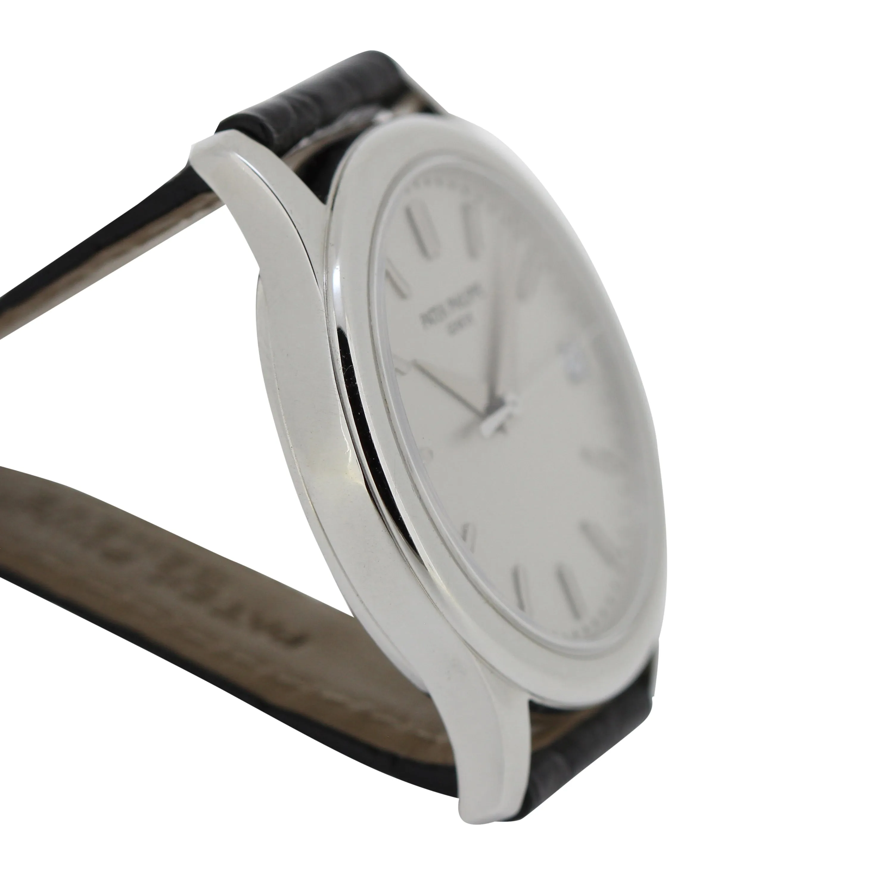 Patek Philippe 3998P Automatic Platinum Calatrava Watch circa 1999