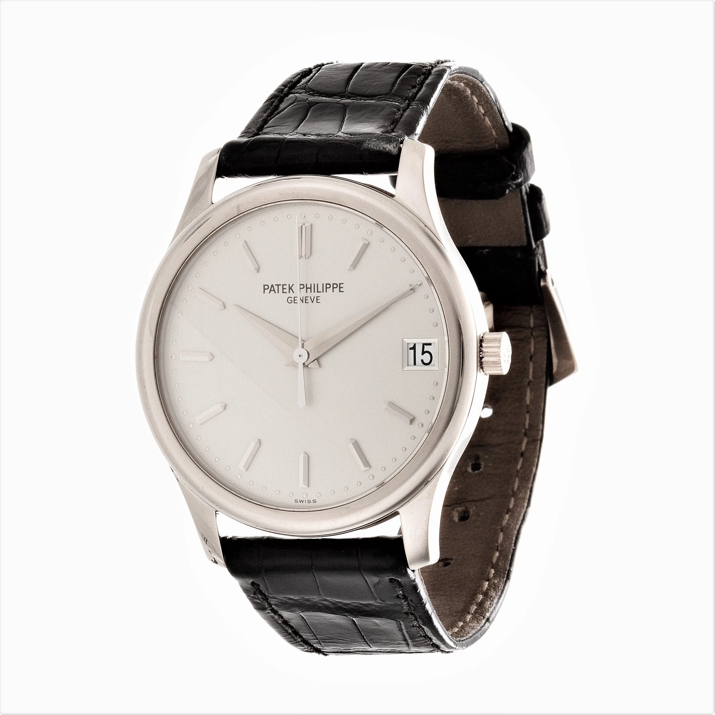 Patek Philippe 3998P Automatic Platinum Calatrava Watch circa 1999