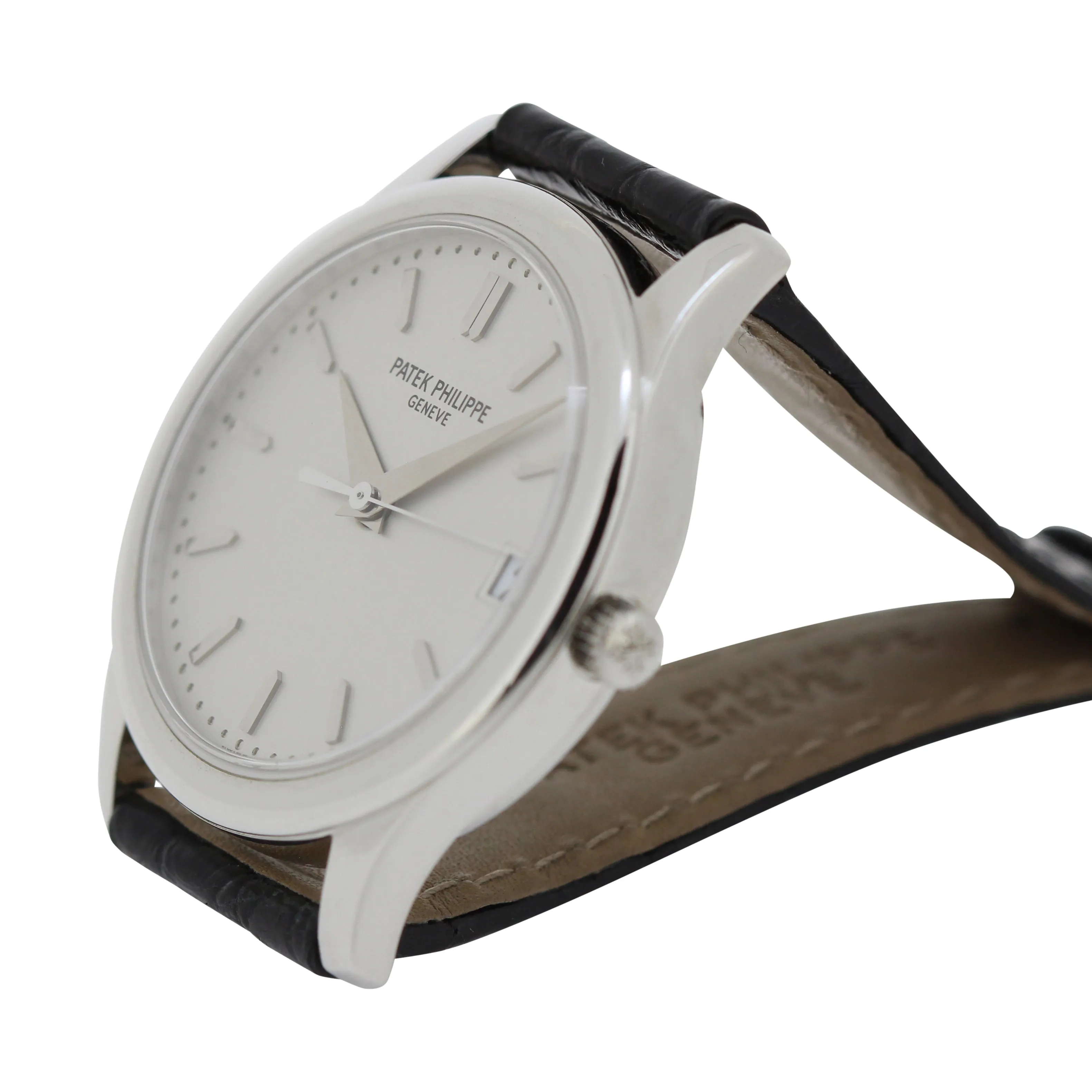 Patek Philippe 3998P Automatic Platinum Calatrava Watch circa 1999