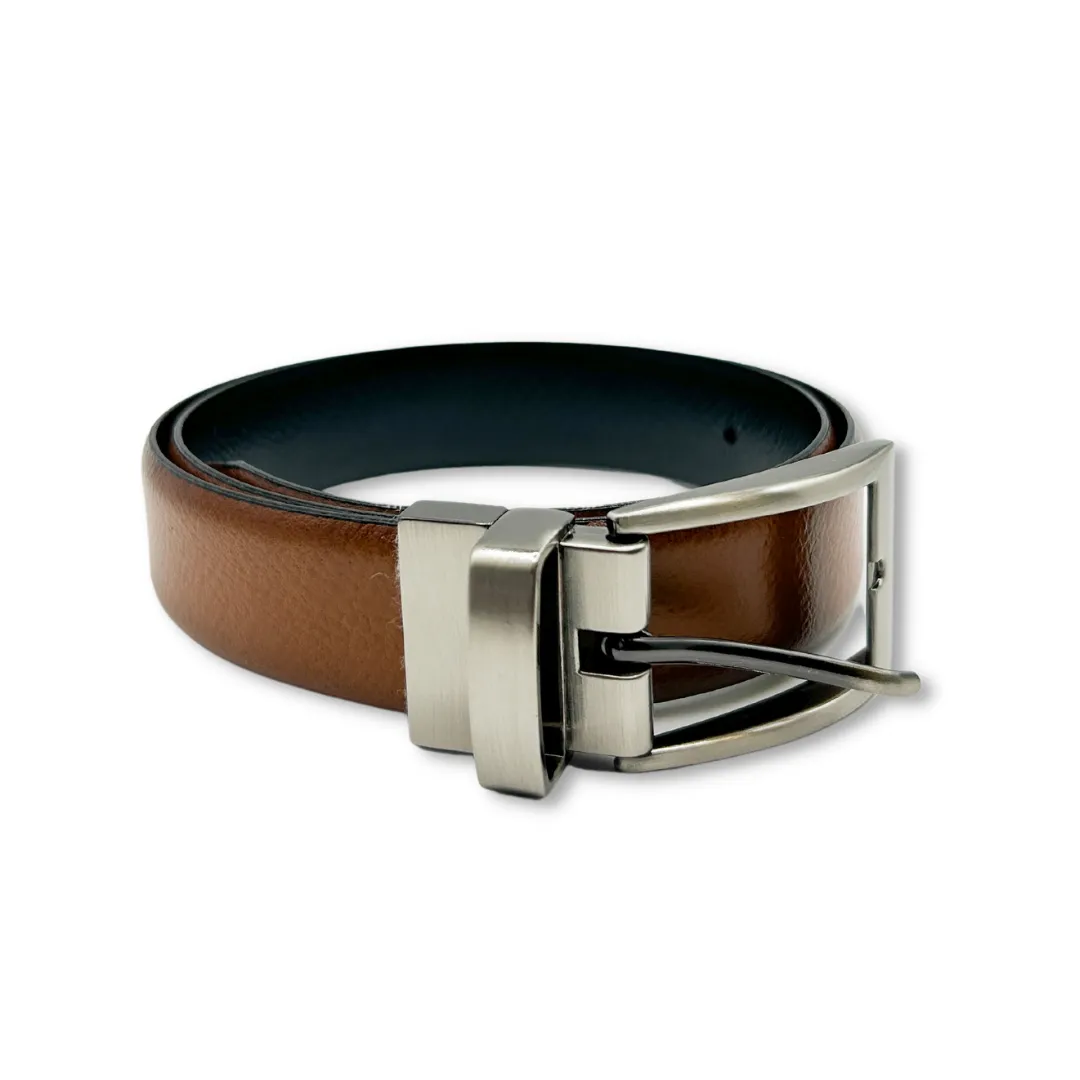 Paul Lawrence Leather Reversible Belt_Cognac/Black RB30