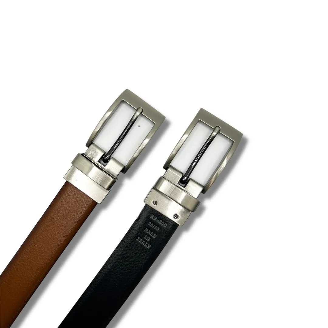 Paul Lawrence Leather Reversible Belt_Cognac/Black RB30