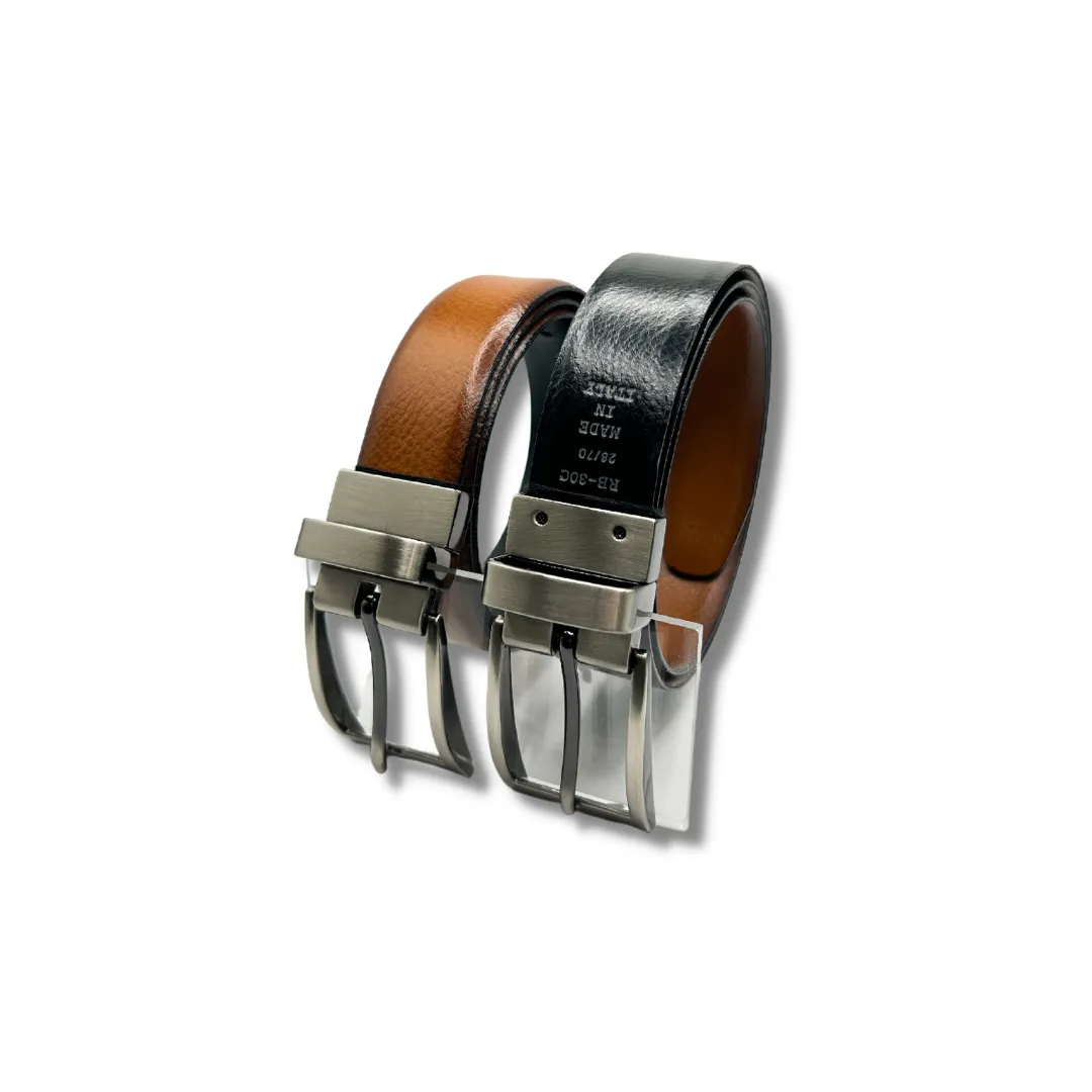 Paul Lawrence Leather Reversible Belt_Cognac/Black RB30
