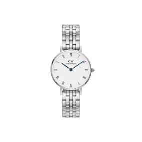 Petite Roman Numerals 5-Link Silver Watch