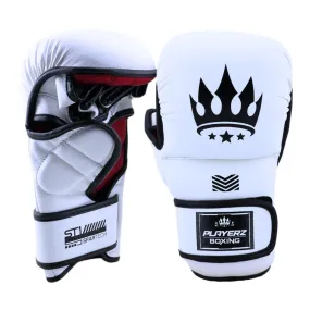 Playerz SparTech MMA Sparring Gloves - White/Black