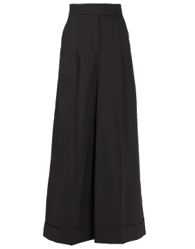 Pleated Crinkle Full Cuffed Pant