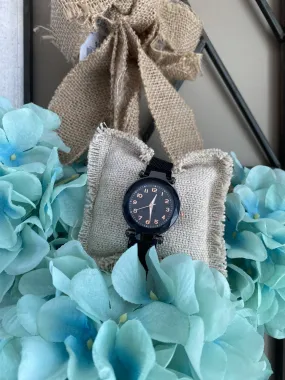 "HARPER" Black Magnetic Clasp Watch