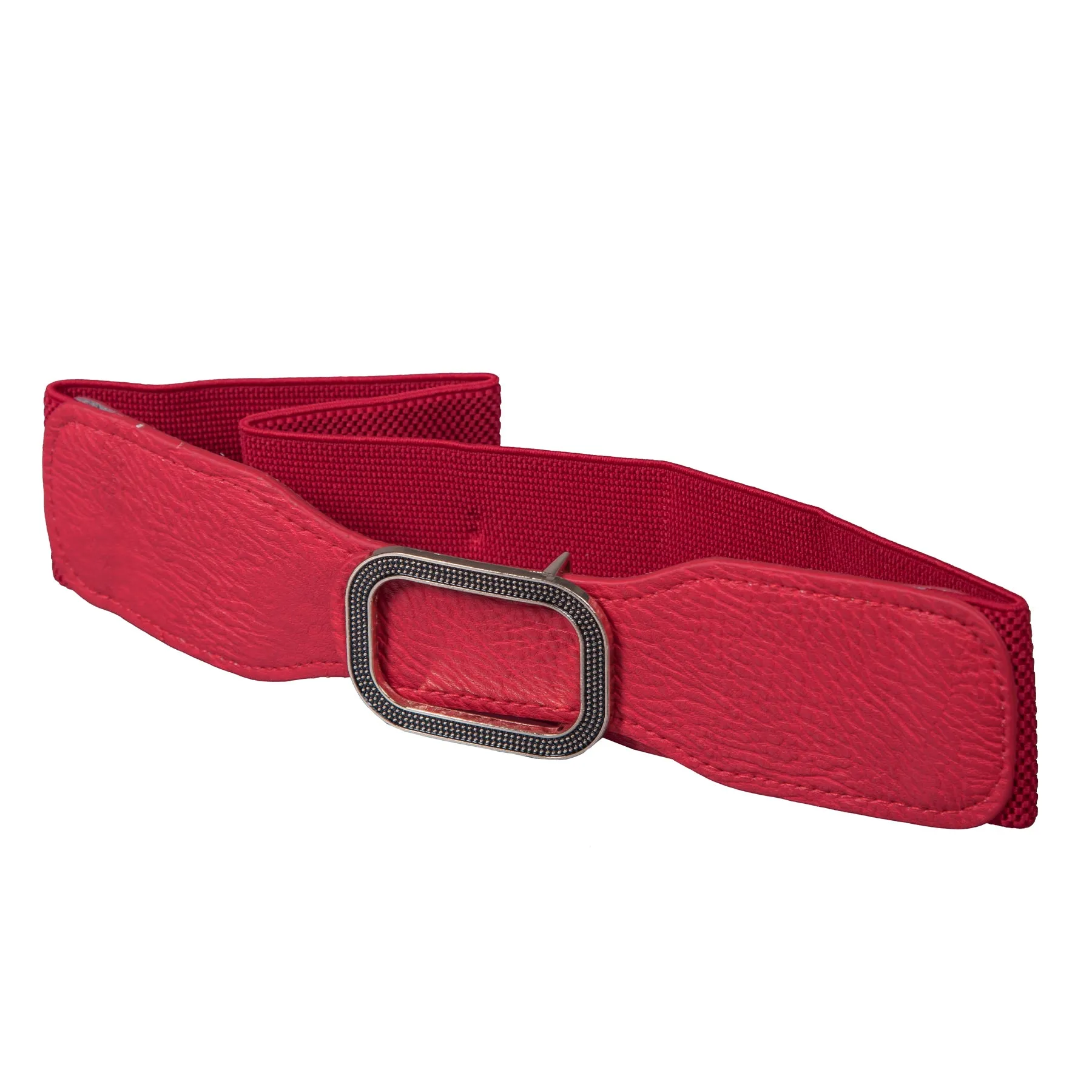 Rectangle  Buckle Belt - Artificial Leather