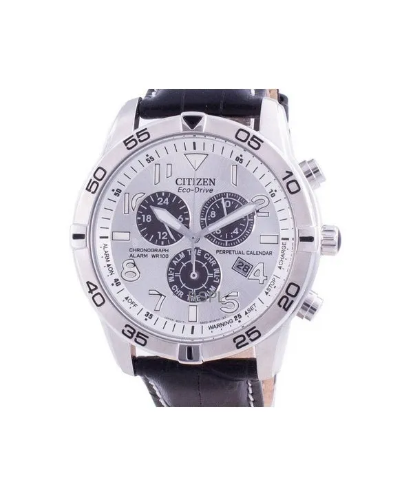 Refurbished Citizen Perpetual Calendar Chronograph Silver Dial Eco-Drive BL5470-14A 100M Men's Watch