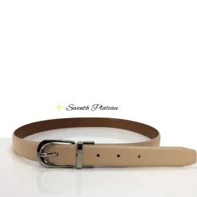 Reversible 1 1/4 Pebbled Leather