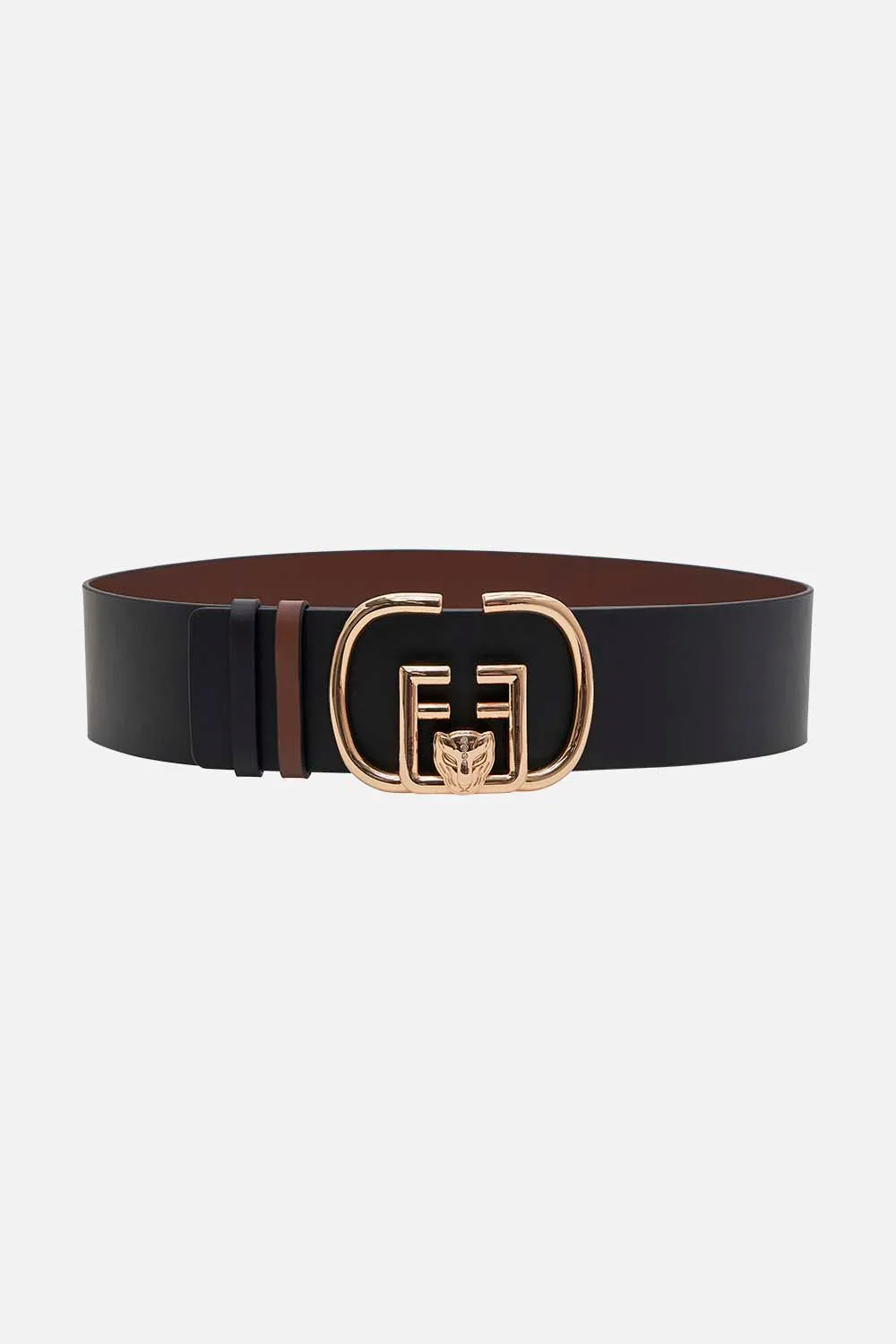 REVERSIBLE BUCKLE BELT TAN