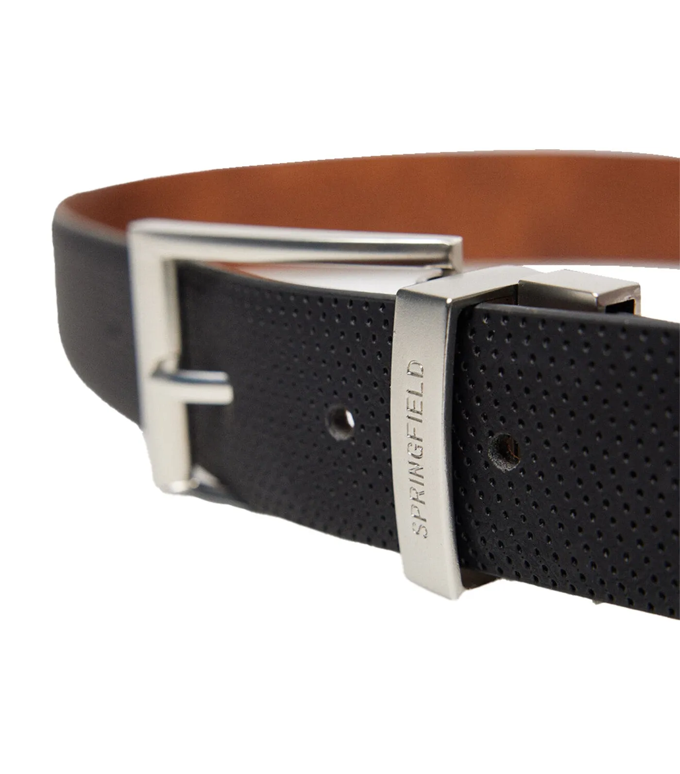 Reversible Micro Perforated Belt Black