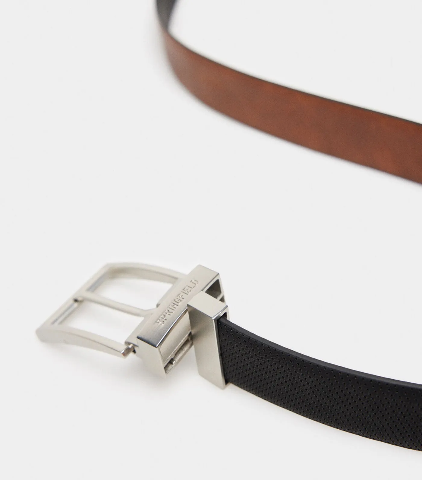 Reversible Micro Perforated Belt Black