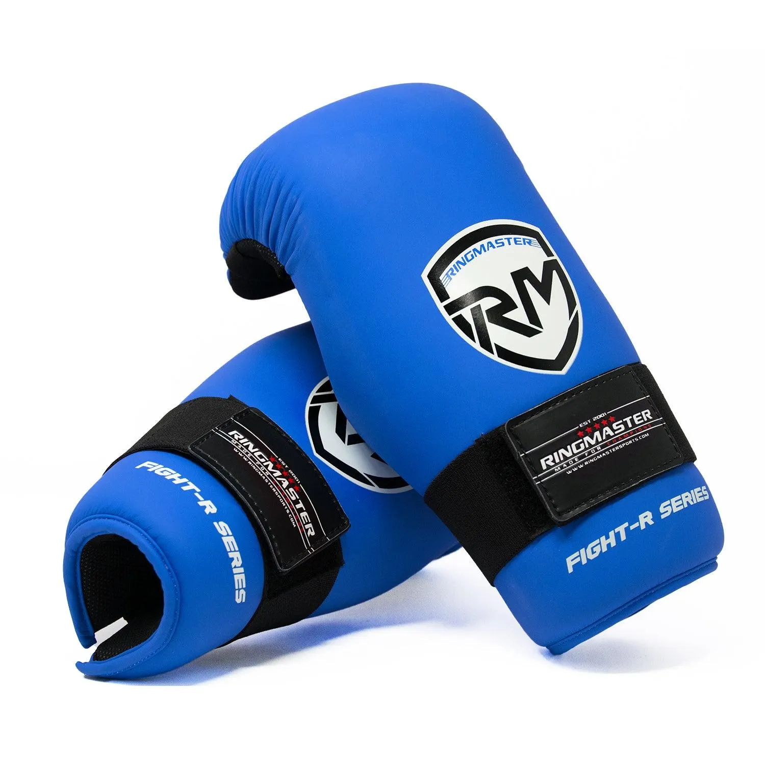 RingMaster Sports Kids Semi Contact Point Gloves Taekwondo Kickboxing Blue