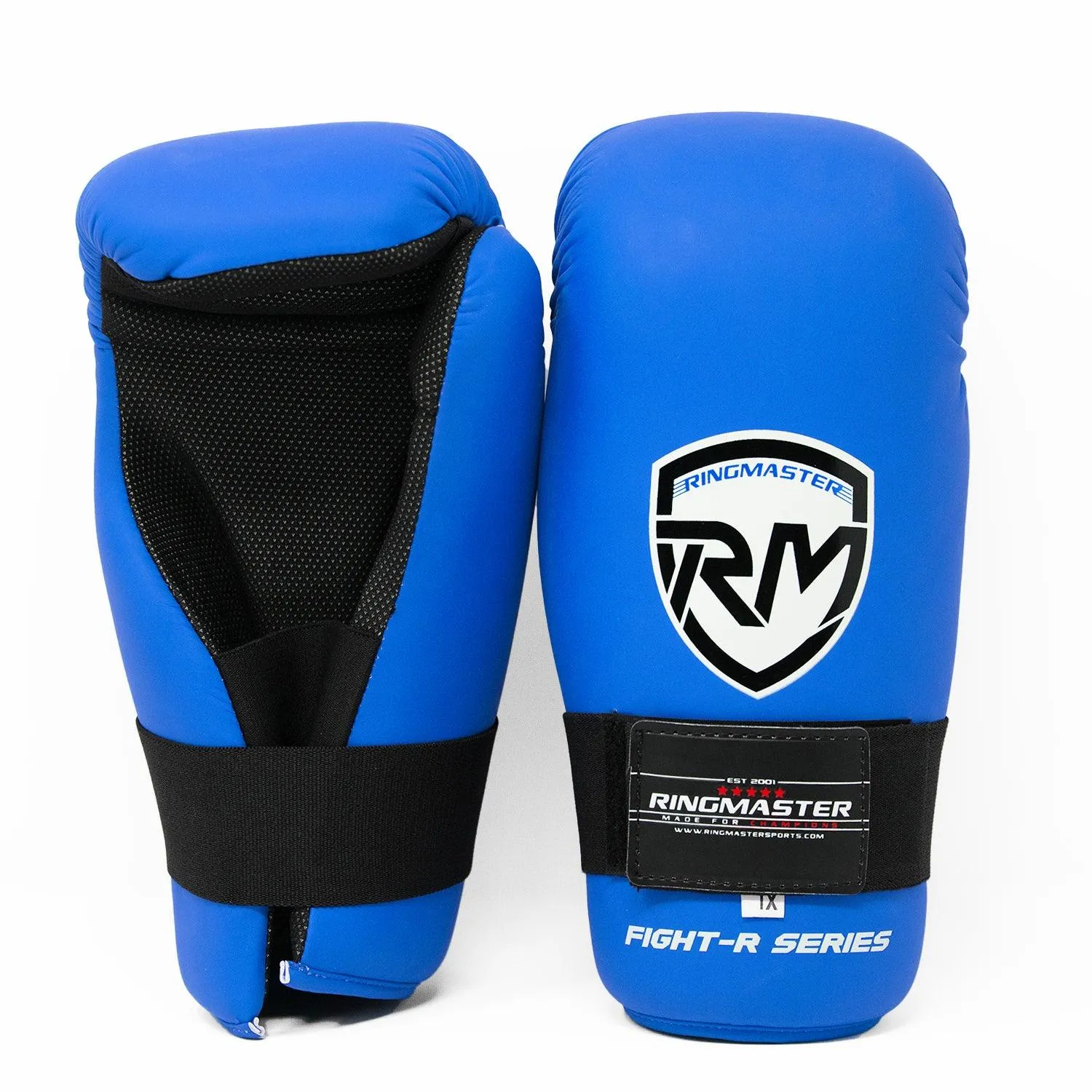 RingMaster Sports Kids Semi Contact Point Gloves Taekwondo Kickboxing Blue