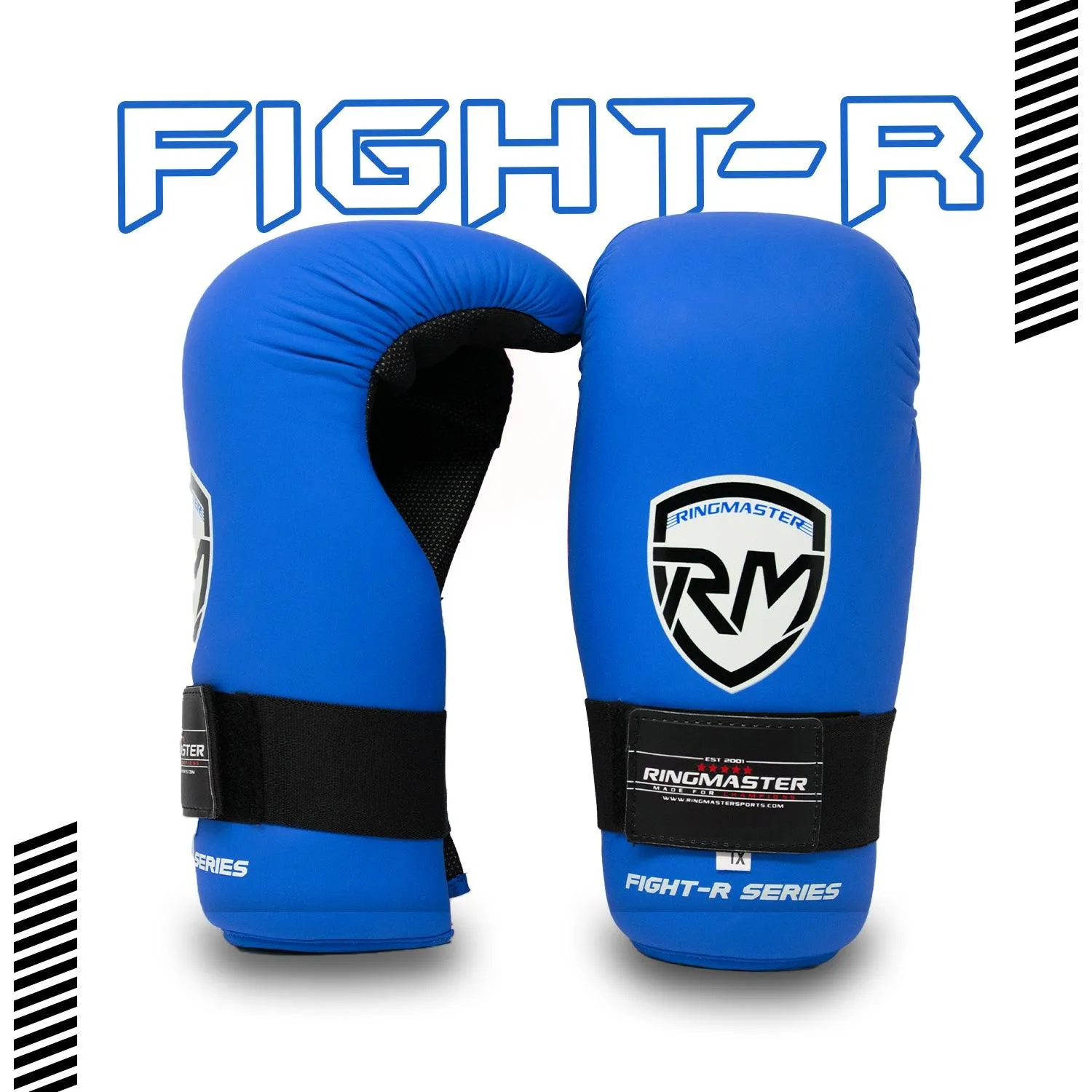 RingMaster Sports Kids Semi Contact Point Gloves Taekwondo Kickboxing Blue