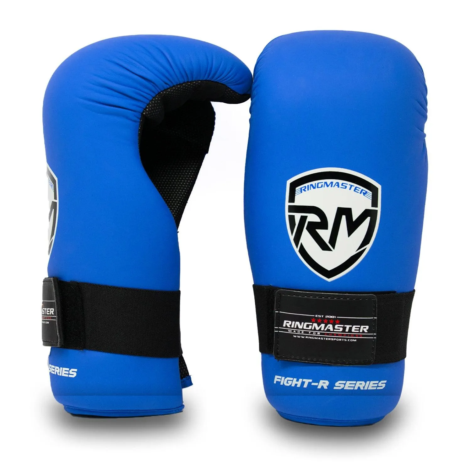 RingMaster Sports Kids Semi Contact Point Gloves Taekwondo Kickboxing Blue