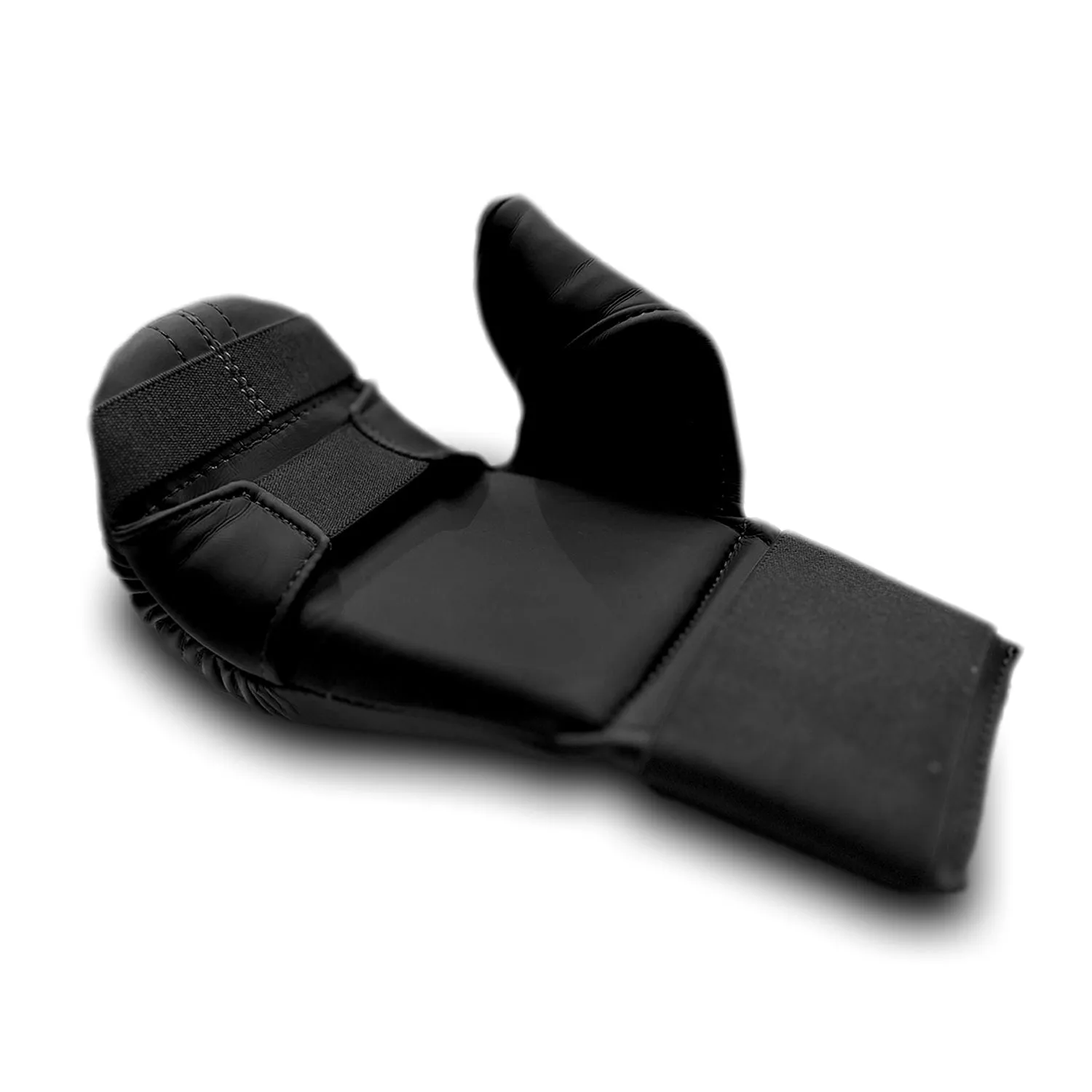 RingMaster Sports Synthetic Leather WKF Styled Karate Gloves Black