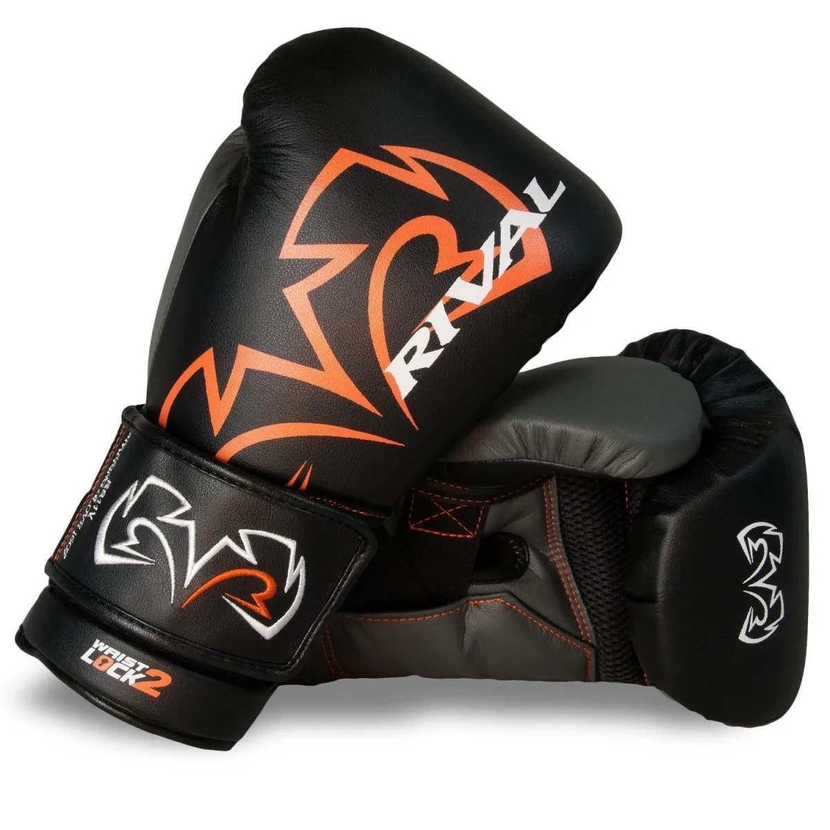 RIVAL GLOVES RS11V BOXING HOOK AND LOOP BLACK/ORANGE