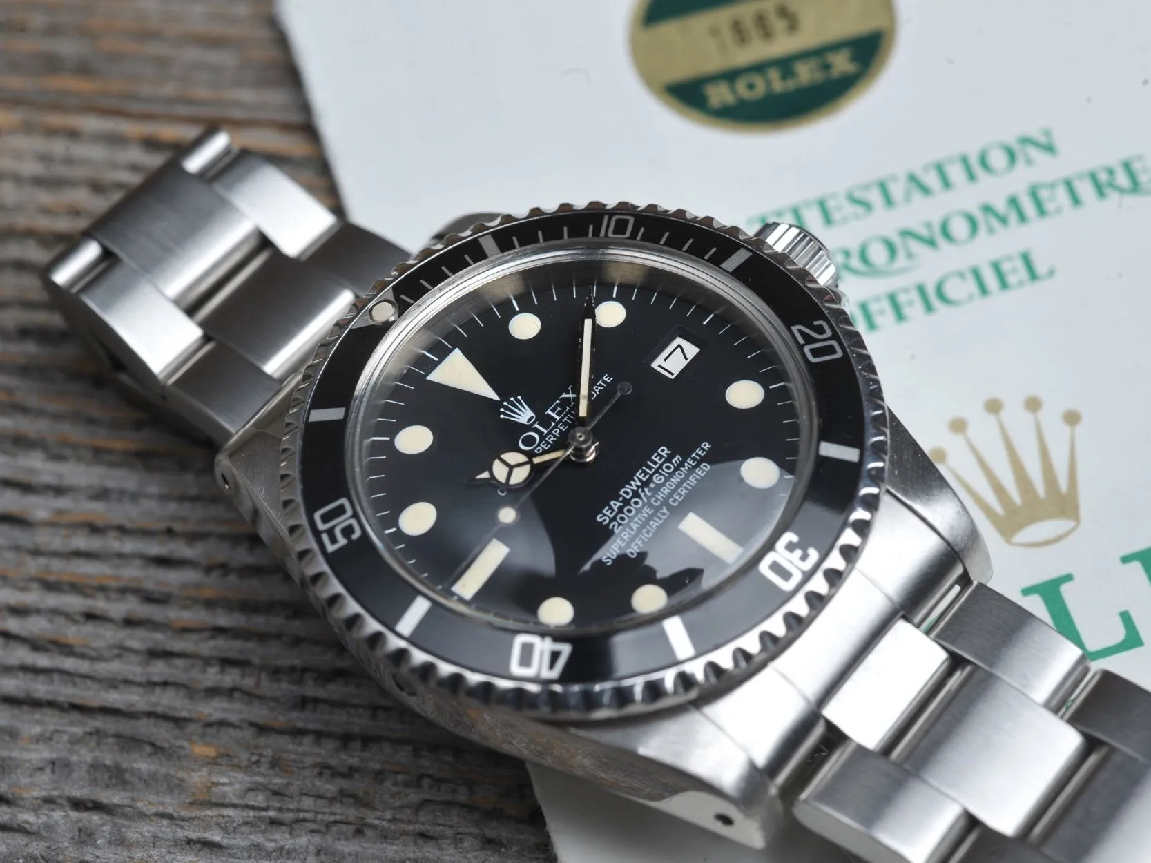 ROLEX 1665 WHITE SEADWELLER B P