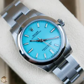 Rolex 277200 UNWORN Oyster Perpetual 31 'Tiffany' Dial 2023 Full Set Watch