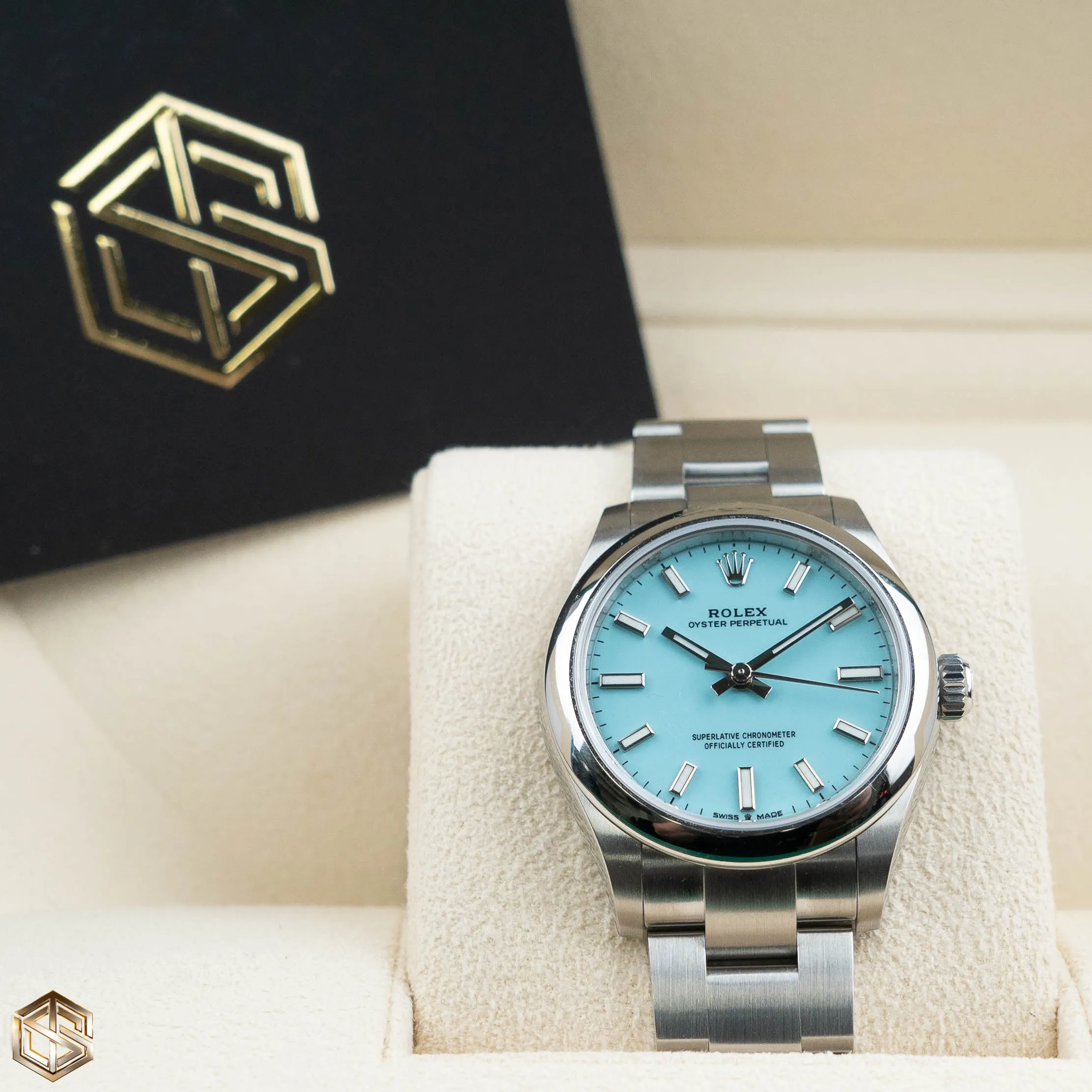 Rolex 277200 UNWORN Oyster Perpetual 31 'Tiffany' Dial 2023 Full Set Watch