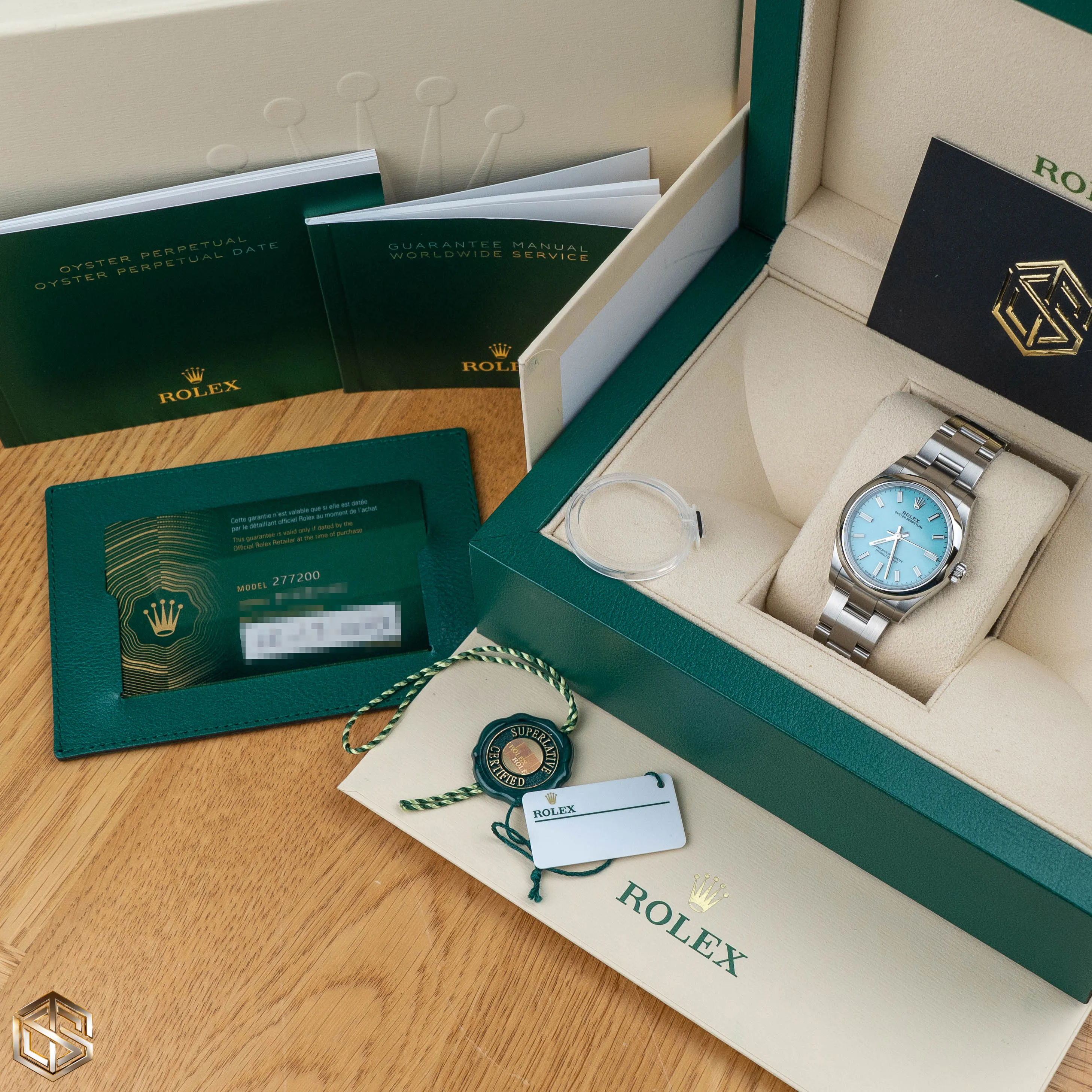 Rolex 277200 UNWORN Oyster Perpetual 31 'Tiffany' Dial 2023 Full Set Watch