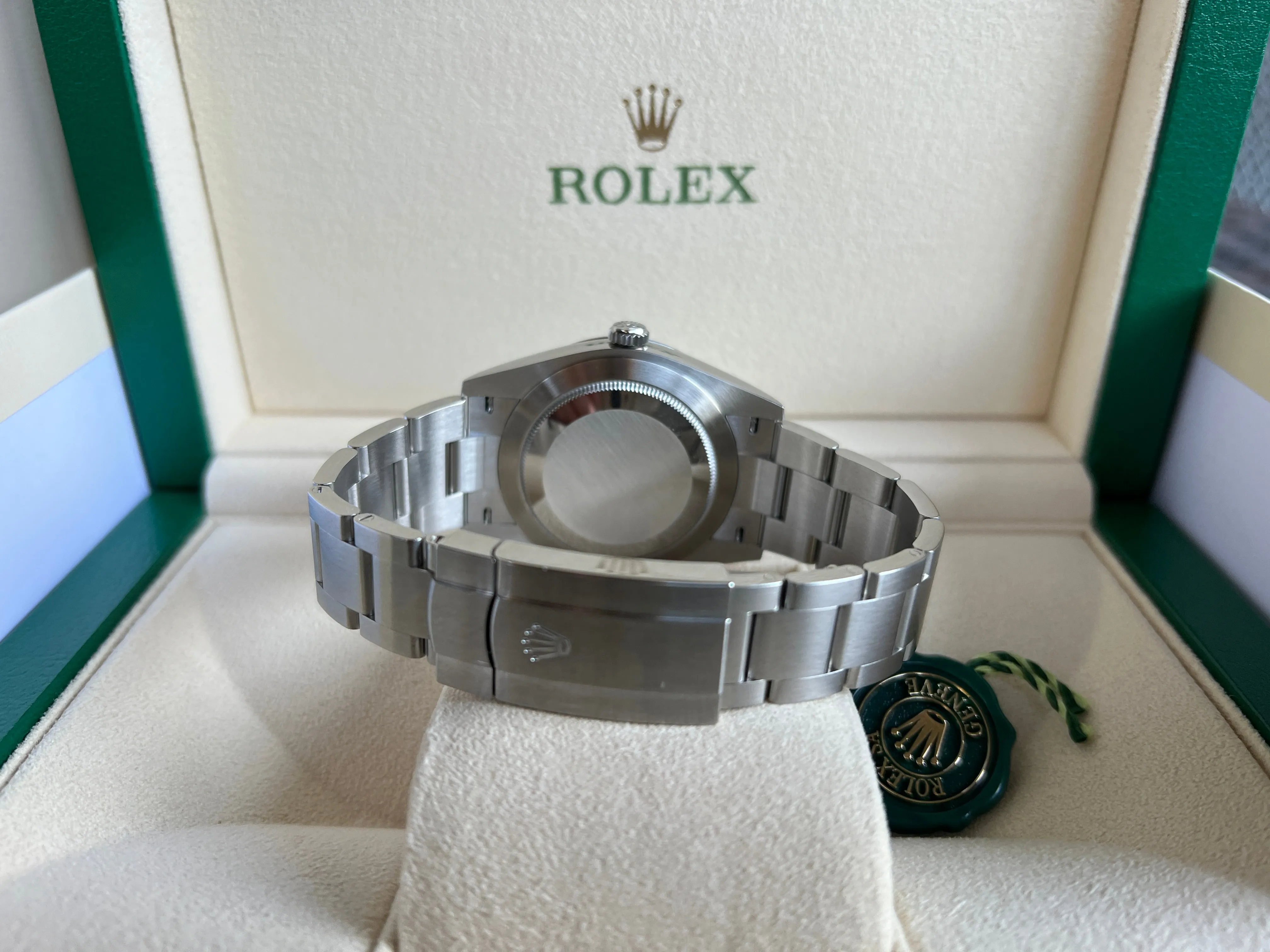 Rolex 41mm Oyster Perpetual 124300 Mens or Womens Watch.  Refinished Tiffany Blue Dial Mint Condition