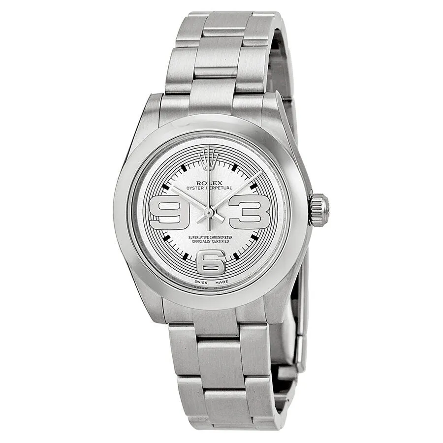 Rolex Oyster Perpetual 31 mm Silver Dial Stainless Steel Bracelet Automatic Unisex Watch 177200S369O