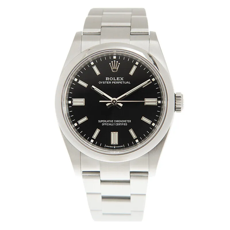 Rolex Oyster Perpetual 36 Automatic Chronometer Black Dial Watch 126000BKSO