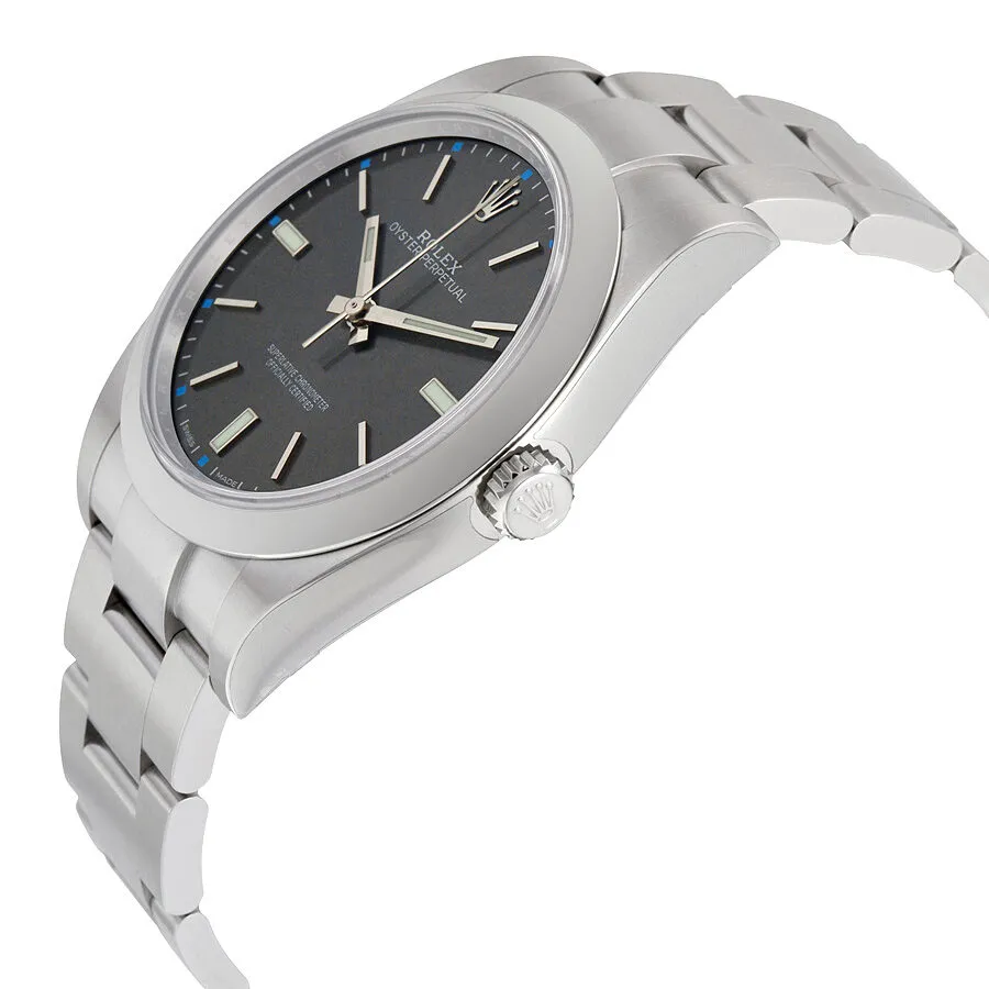 Rolex Oyster Perpetual 39 Dark Rhodium Dial Stainless Steel Bracelet Automatic Men's Watch 114300DRSO