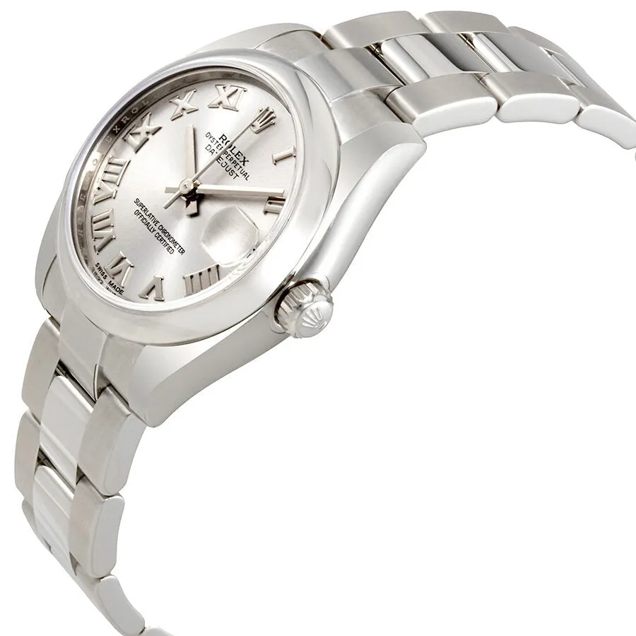 Rolex Oyster Perpetual Datejust Rhodium Dial Automatic Ladies Stainless Steel Watch 178240RRO