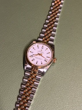 Rolex - Pre-owned Two Tone Yellow Gold Oyster Perpetual 31mm White Dial 67513