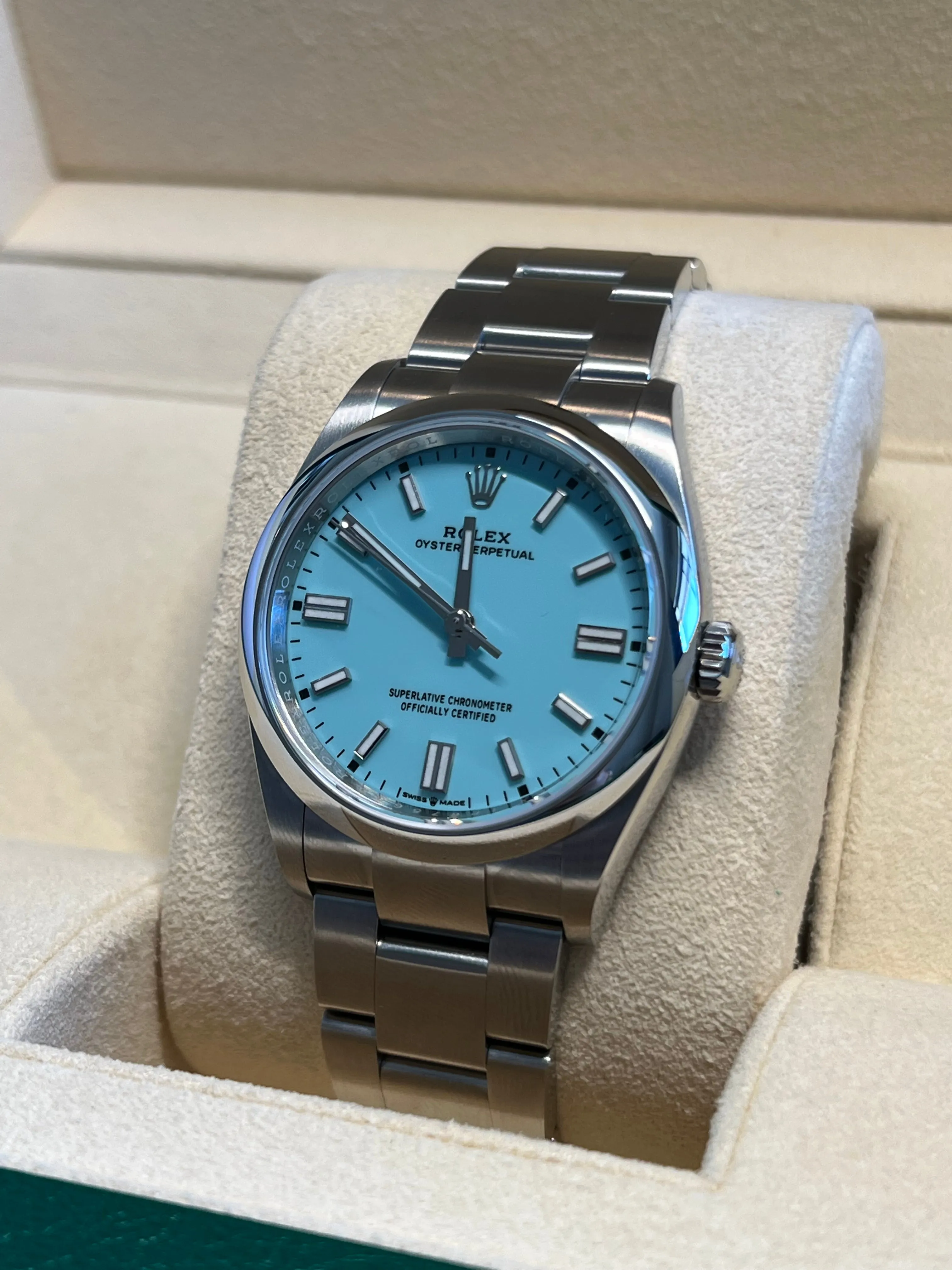 Rolex - Unworn Oyster Perpetual 36mm Tiffany Dial 126000