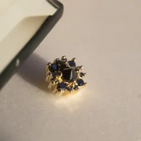 Rosalie Black Diamond Cluster Threaded End