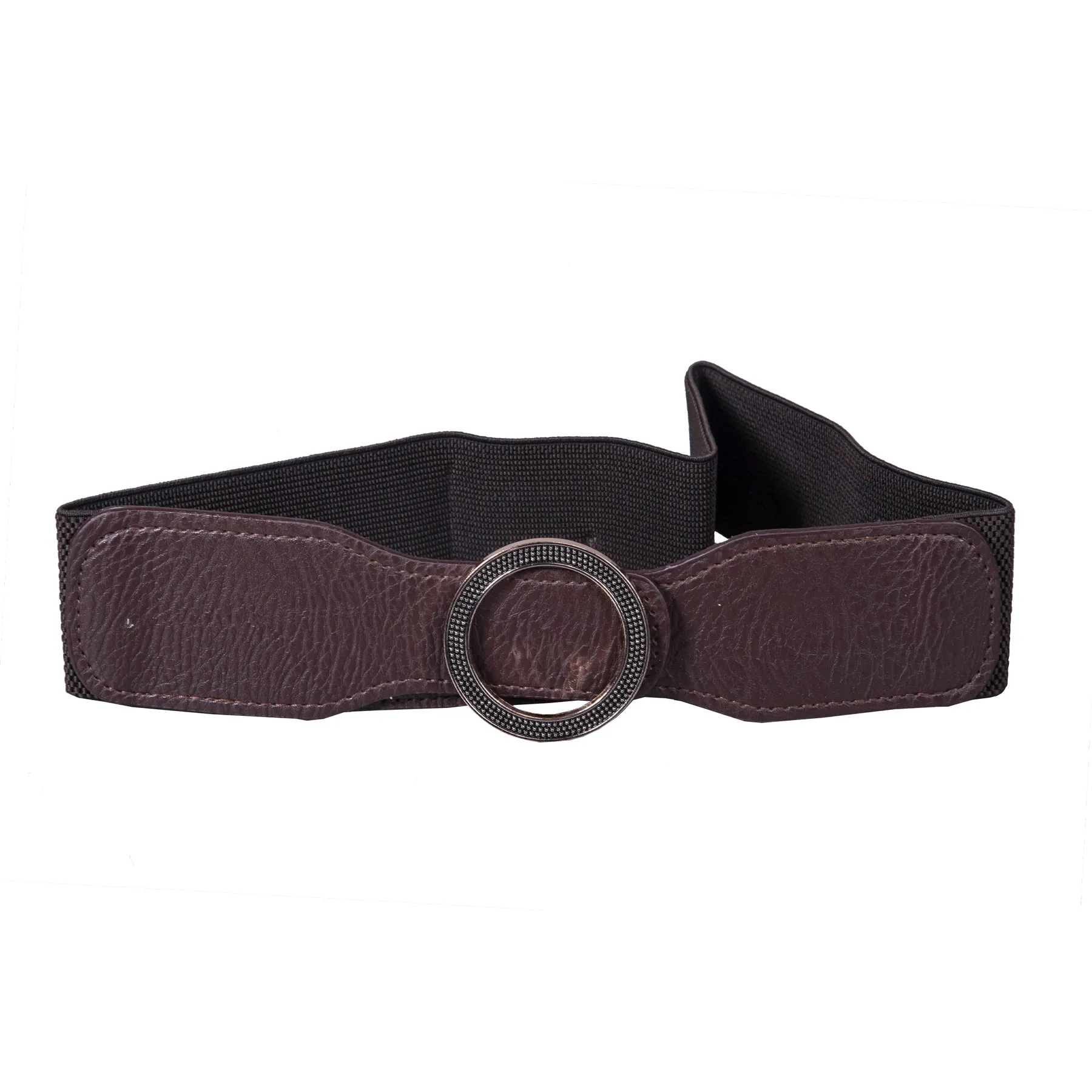 Round Buckle Belt - Artificial Leather